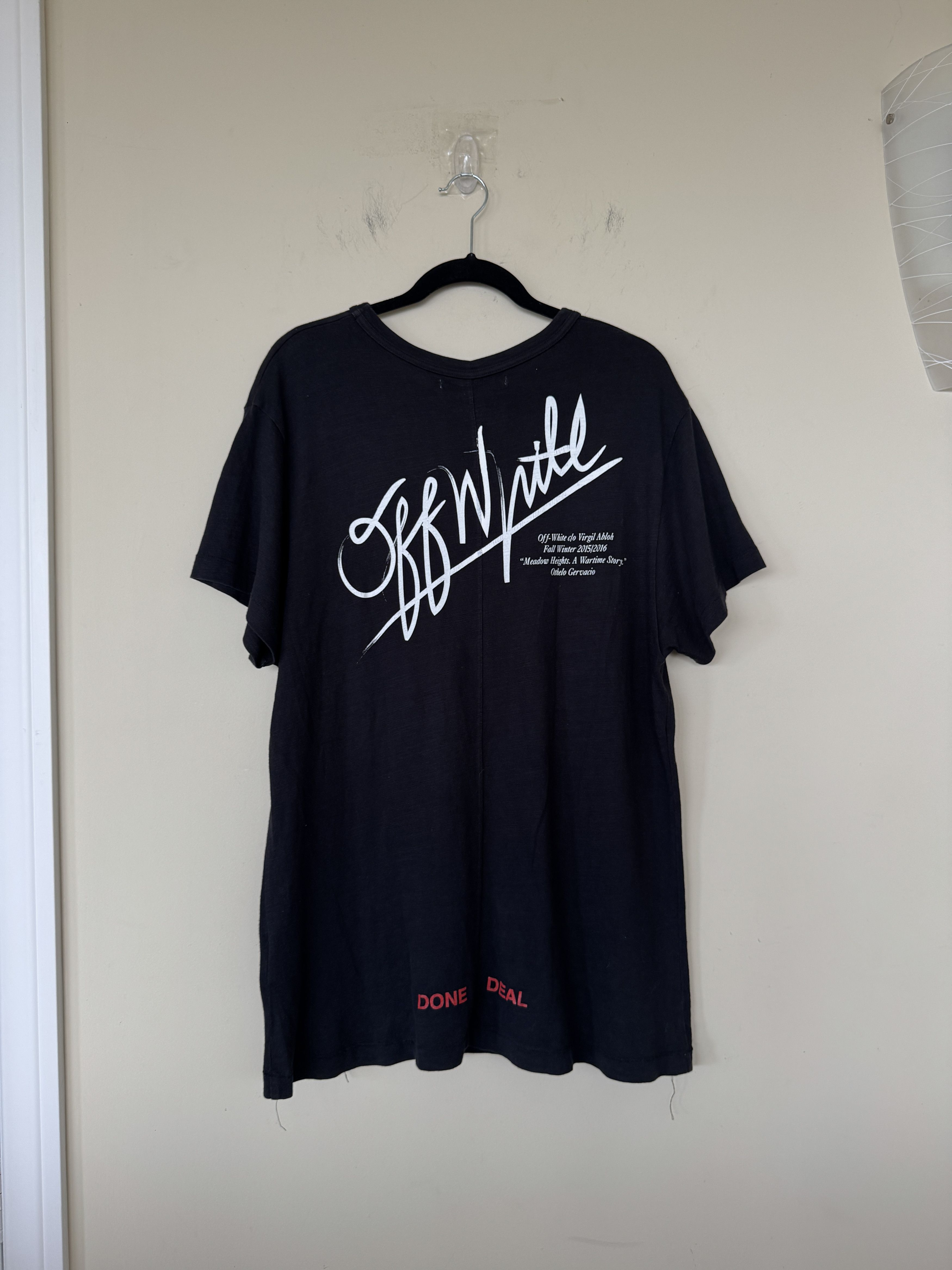 Off-White Off White x Othelo Gervacio FW15 Done Deal Tee Size US S / EU 44-46 / 1 - 2 Thumbnail