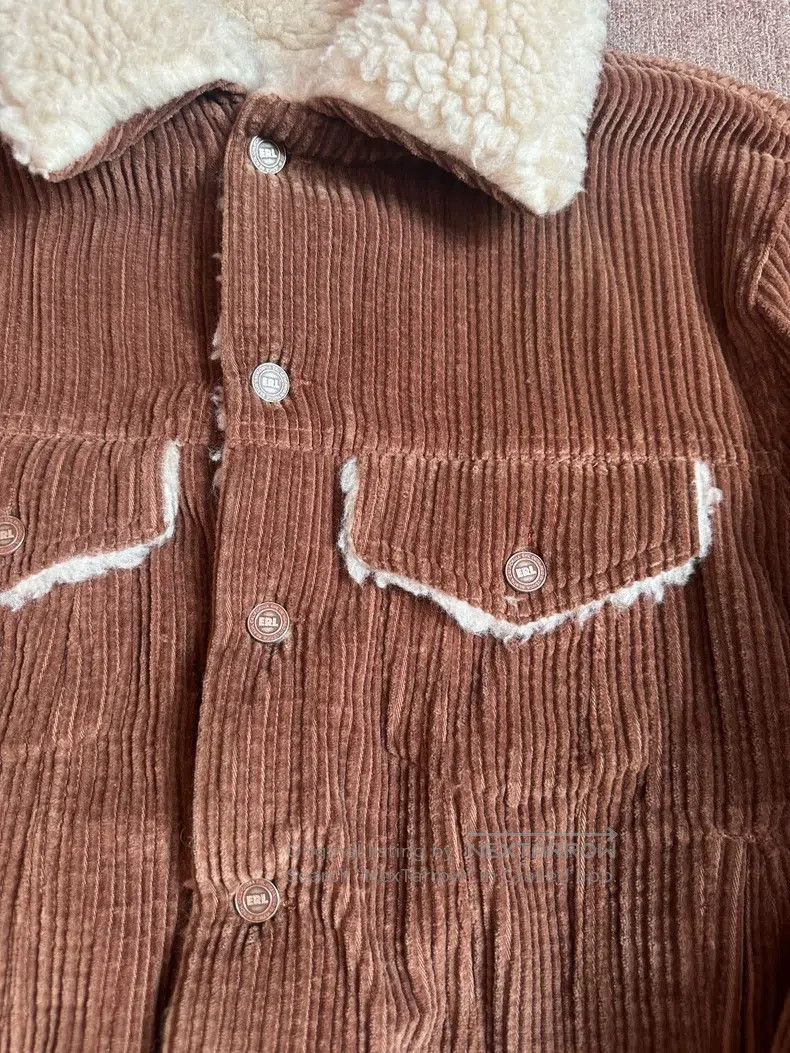 ERL ERL Fleece Corduroy Jacket Size S / US 4 / IT 40 - 2 Thumbnail