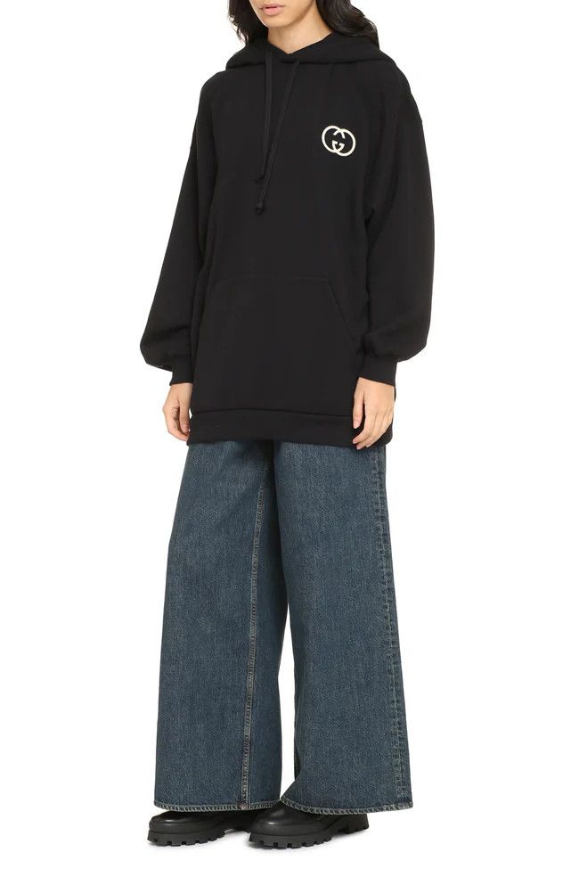 Gucci oc11z0126 Cotton Jersey Hooded Sweatshirt In Black Size XL / US 12-14 / IT 48-50 - 3 Thumbnail