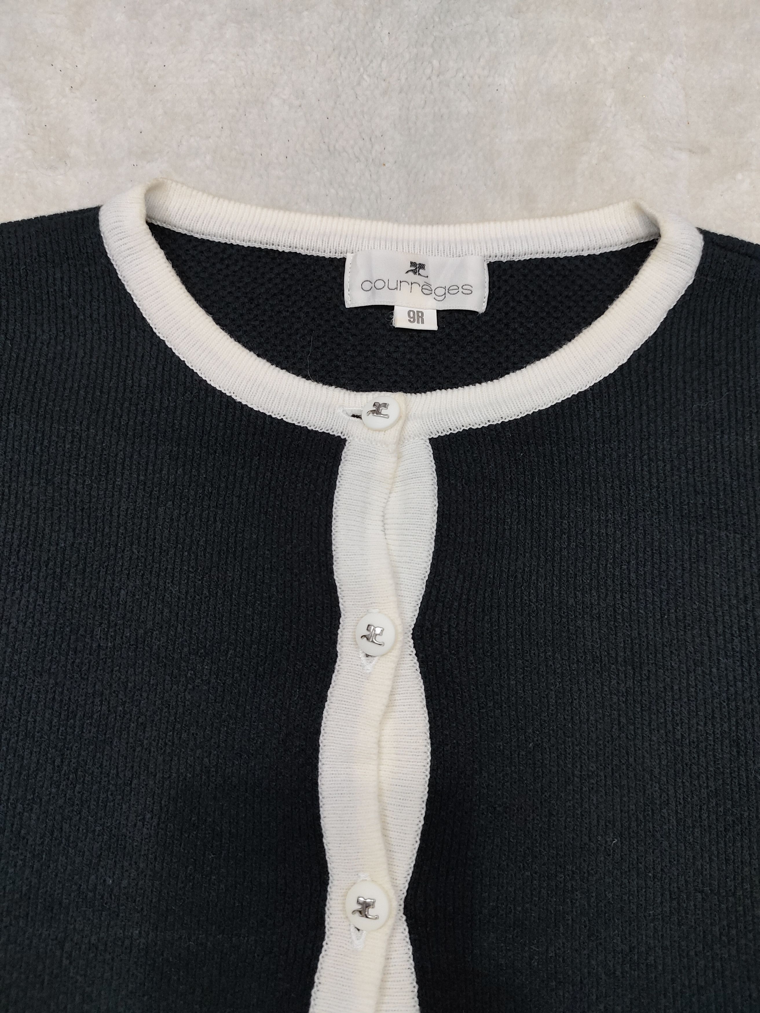 Courreges 💥Vtg Courreges Striped Cardigan Size M / US 6-8 / IT 42-44 - 8 Thumbnail