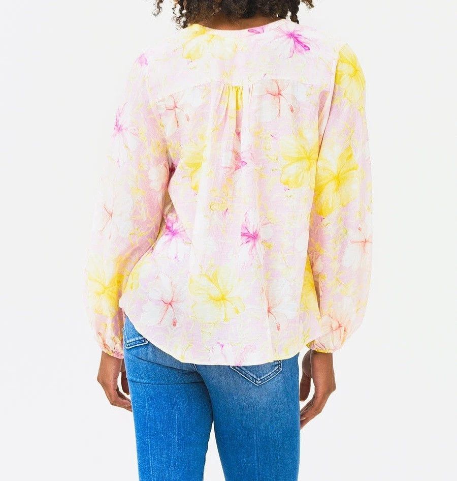 LoveShackFancy LoveShackFancy Blouse Floral Long Balloon Sleeve Button Up Size XS / US 0-2 / IT 36-38 - 5 Thumbnail