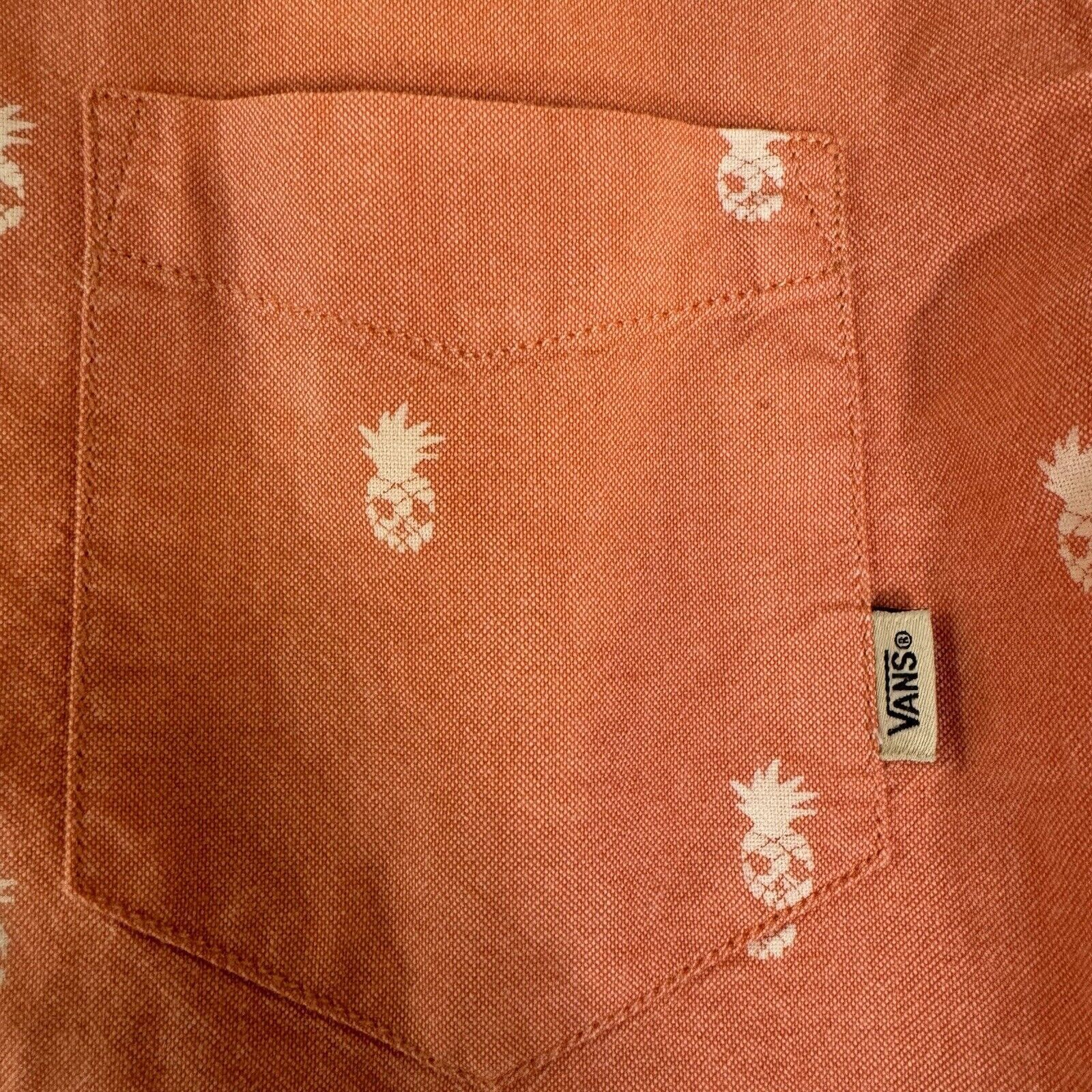 Vans Vans Pineapple Skulls Medium Orange Short Sleeve Shirt Size US M / EU 48-50 / 2 - 4 Thumbnail