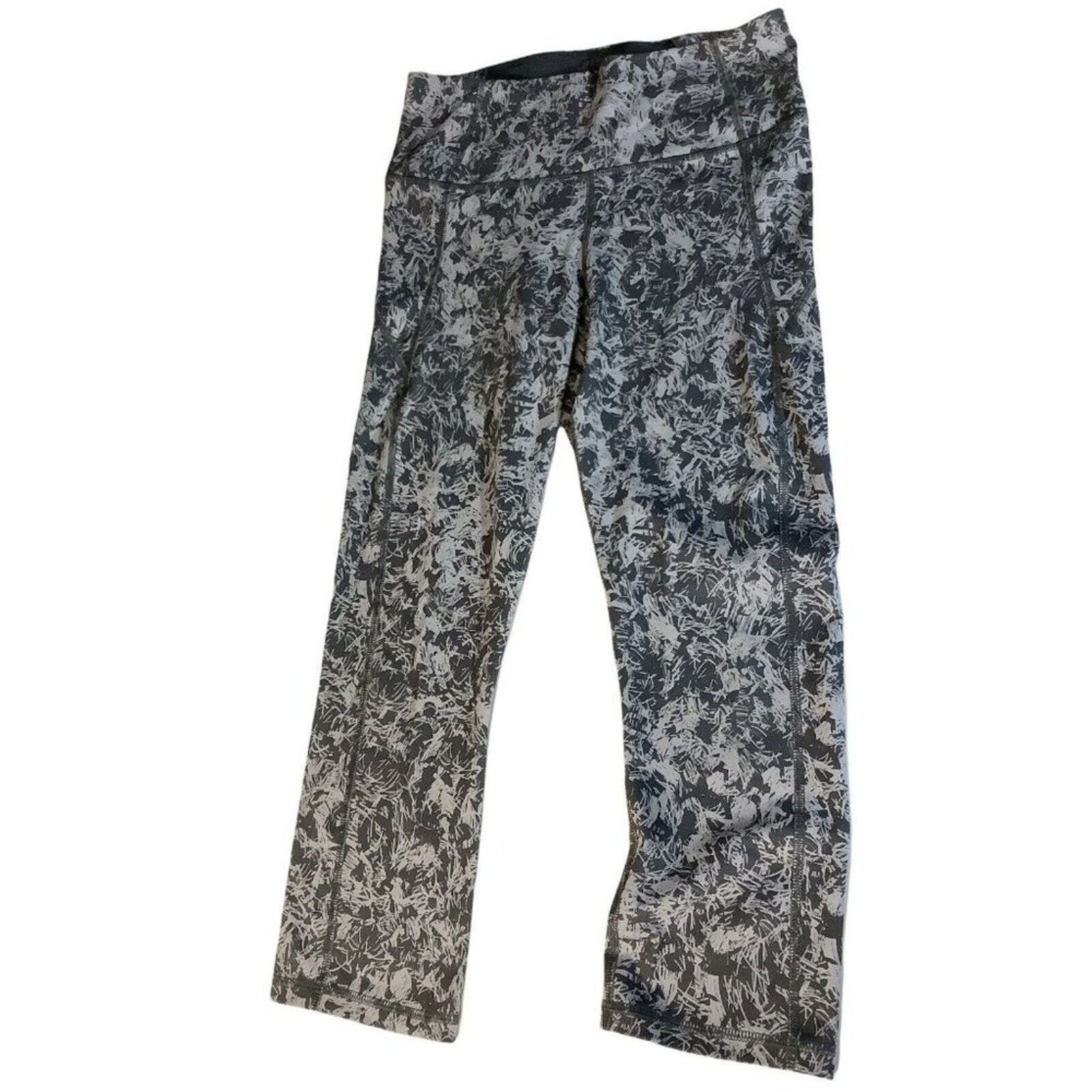 Under Armour Athleisure Activewear Gray Floral Print Workout Pants M Size 25" / US 0 / IT 36 - 2 Thumbnail
