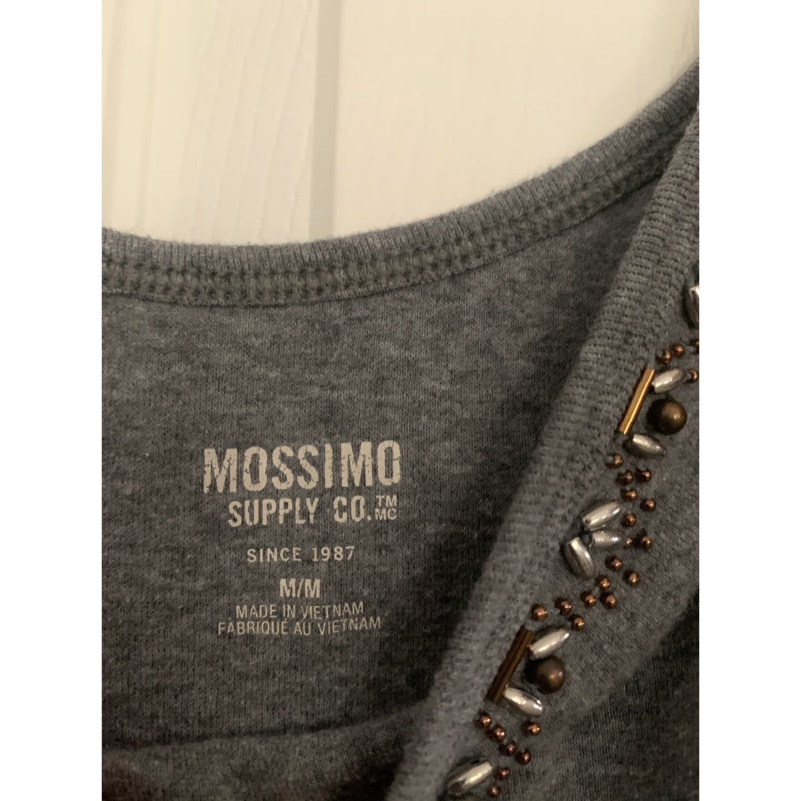 Mossimo Mossimo Supply Co Womens Tank Top Gray Medium With Design Size M / US 6-8 / IT 42-44 - 3 Thumbnail