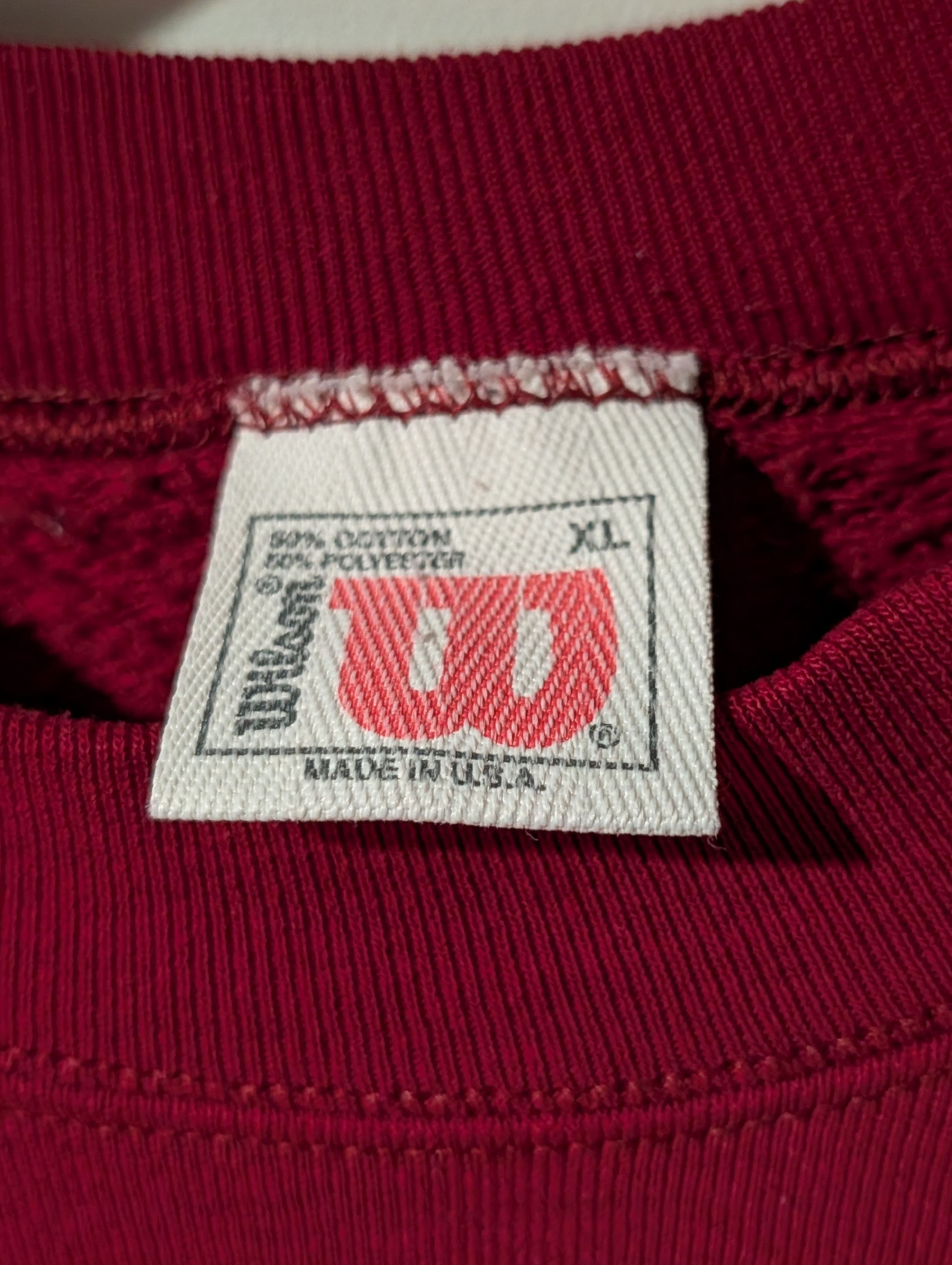 Wilson Vintage 90s Wilson Athletic Sports Wear Pullover Sweatshirt Size US XL / EU 56 / 4 - 3 Thumbnail