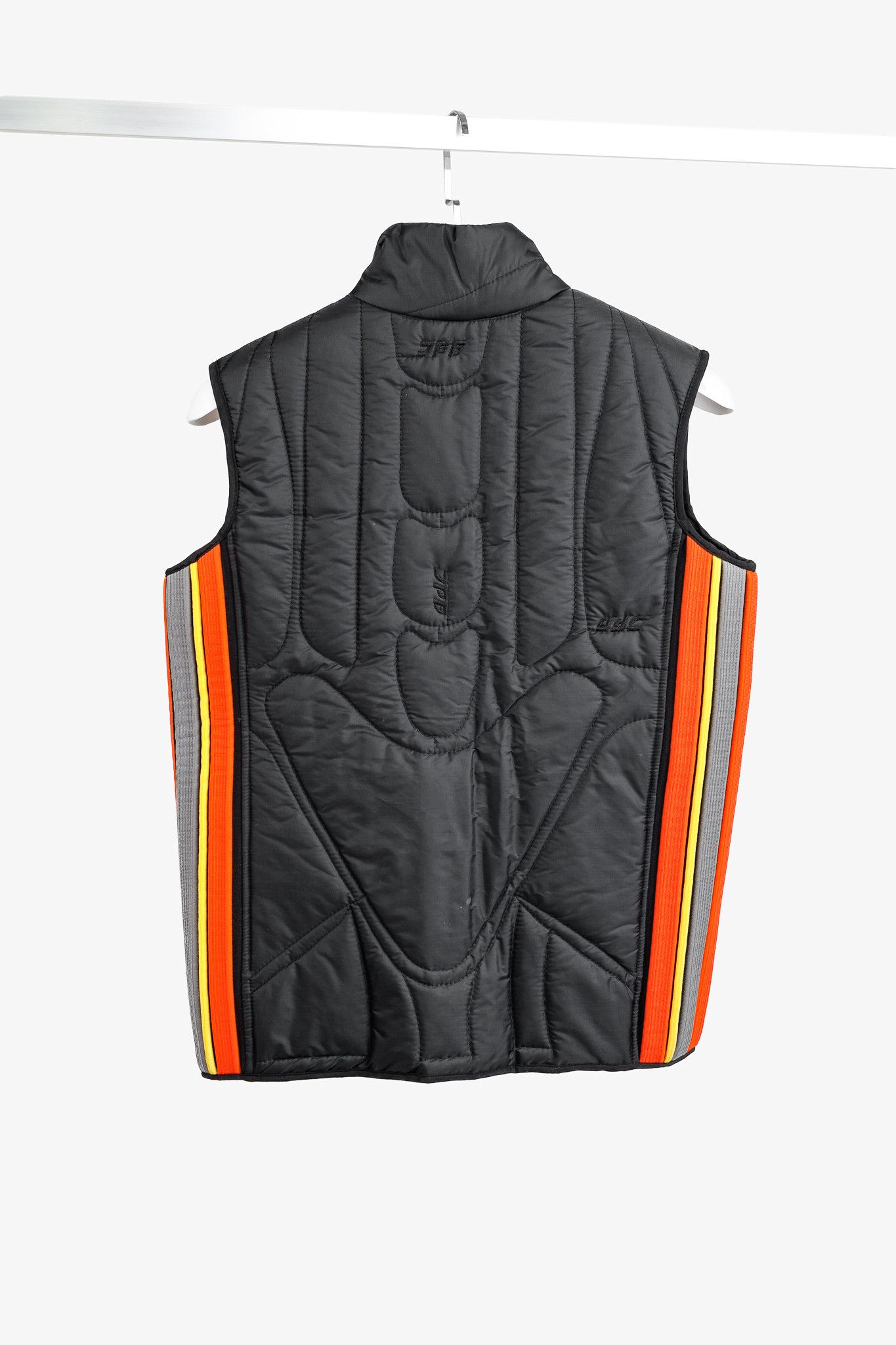 Jean Paul Gaultier JPG by Gaultier Black Quilted Side-Stripe Zip Vest Size US S / EU 44-46 / 1 - 2 Thumbnail