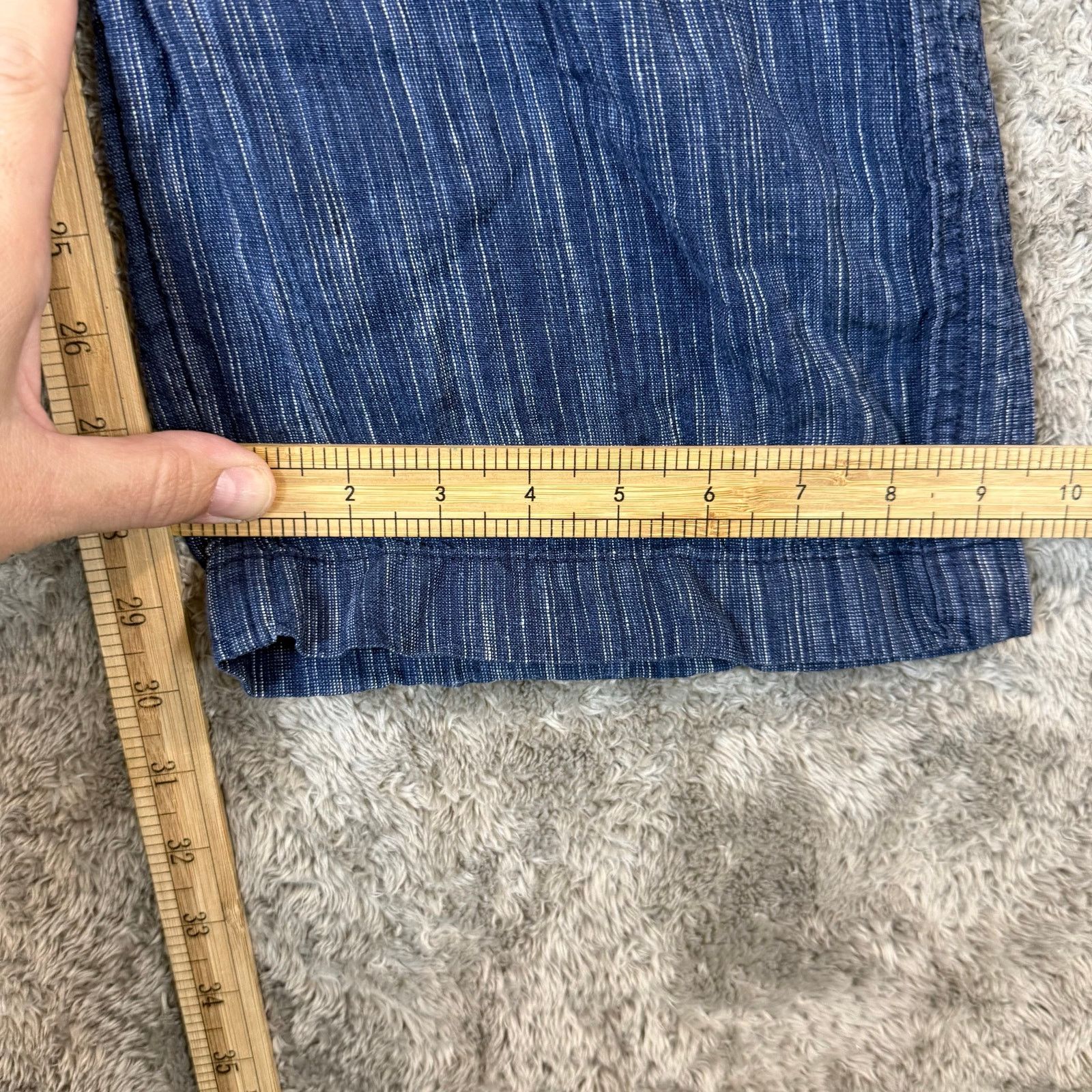 Athleta Athleta Cabo Linen Wide Leg Pant Women 4 Drawstring Blue Size 27" / US 4 / IT 40 - 8 Thumbnail