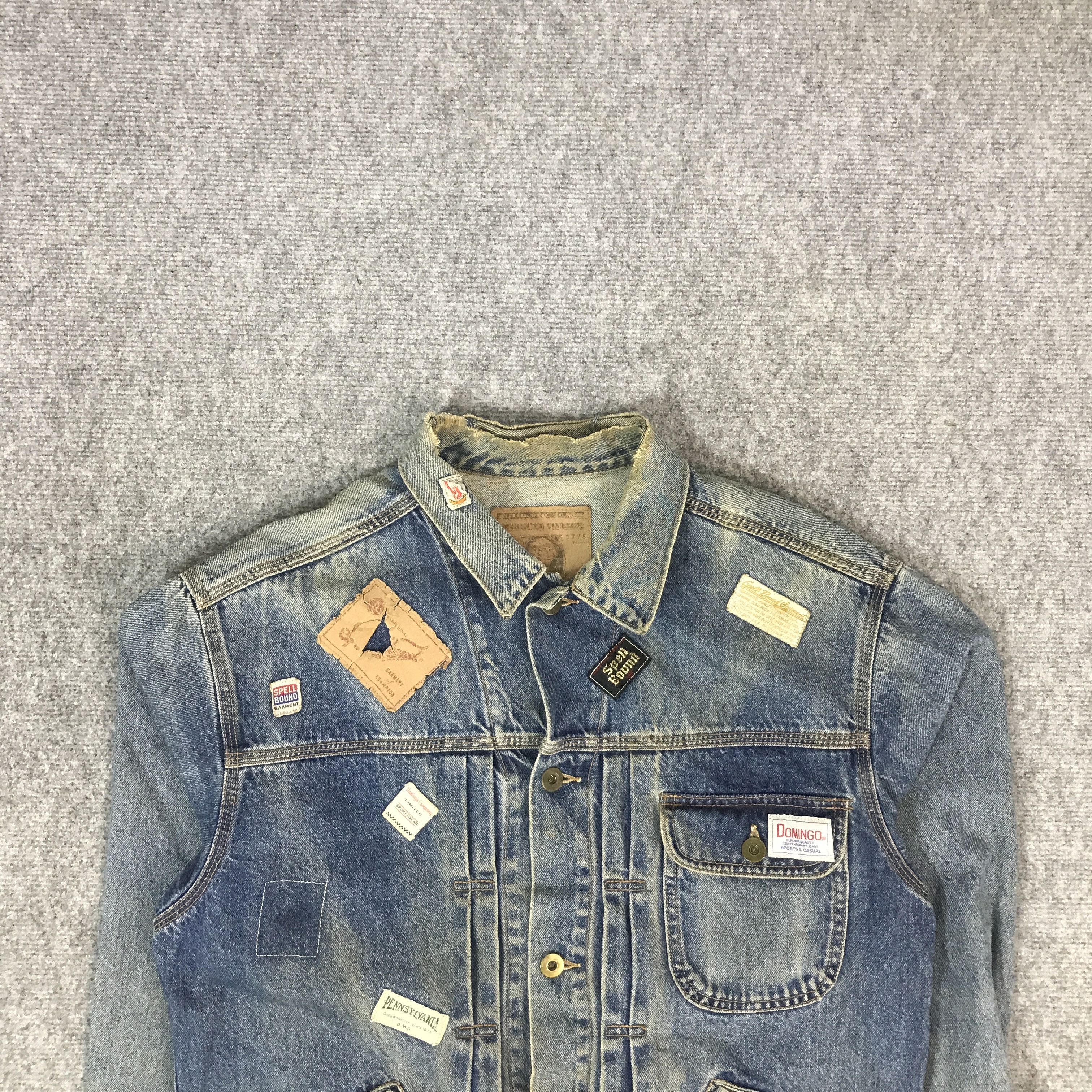 Spellbound VINTAGE SPELL BOUND DISTRESSED STYLE DENIM JEANS JACKET Size US L / EU 52-54 / 3 - 3 Thumbnail