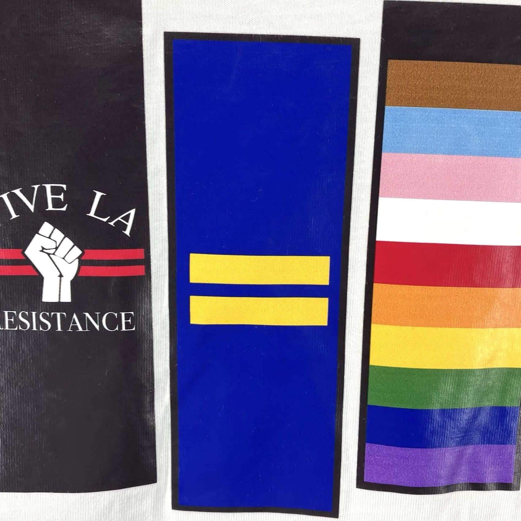 Vintage BRIG T-Shirt Mens Large BLACK FLAG Resistance Equality PRIDE Iron Size US L / EU 52-54 / 3 - 5 Thumbnail