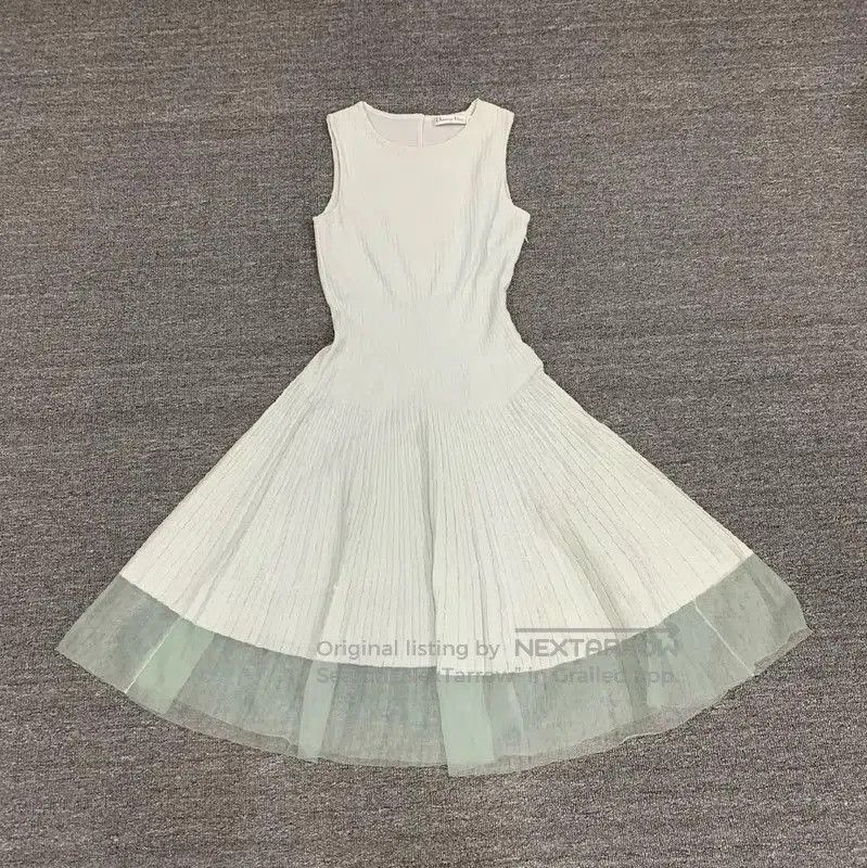 Dior Dior White Cotton Women's Dress Size S . Size S / US 4 / IT 40 - 1 Thumbnail