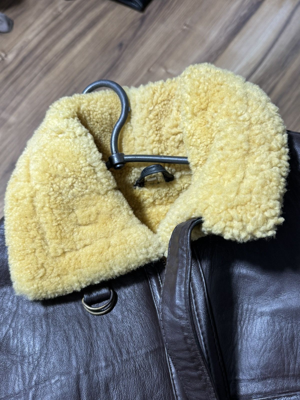 Vintage Vintage 90s Aviator Winter Leather Sherpa Jacket Size US XL / EU 56 / 4 - 3 Thumbnail