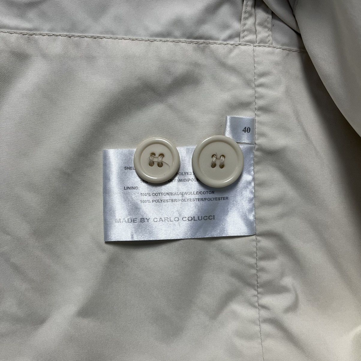 Carlo Colucci Vintage Carlo Colucci Beige Trench Coat Luxury Designer Size S / US 4 / IT 40 - 9 Thumbnail