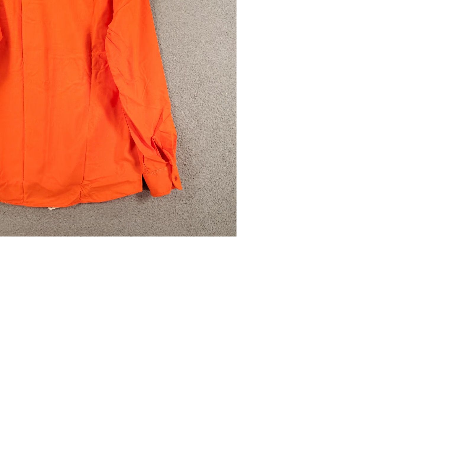 Hunter VINTAGE SPORTS AFIELD Button-Up Flannel Shirt Mens M Orange Hunter's Safety Orange Blank NOS Old Stock Regular Fit Size US M / EU 48-50 / 2 - 9 Thumbnail