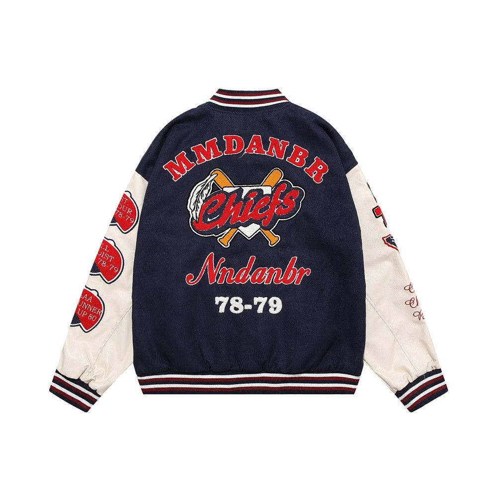 Designer × Japanese Brand Vintage Flocked Varsity Jacket Size US XL / EU 56 / 4 - 8 Thumbnail