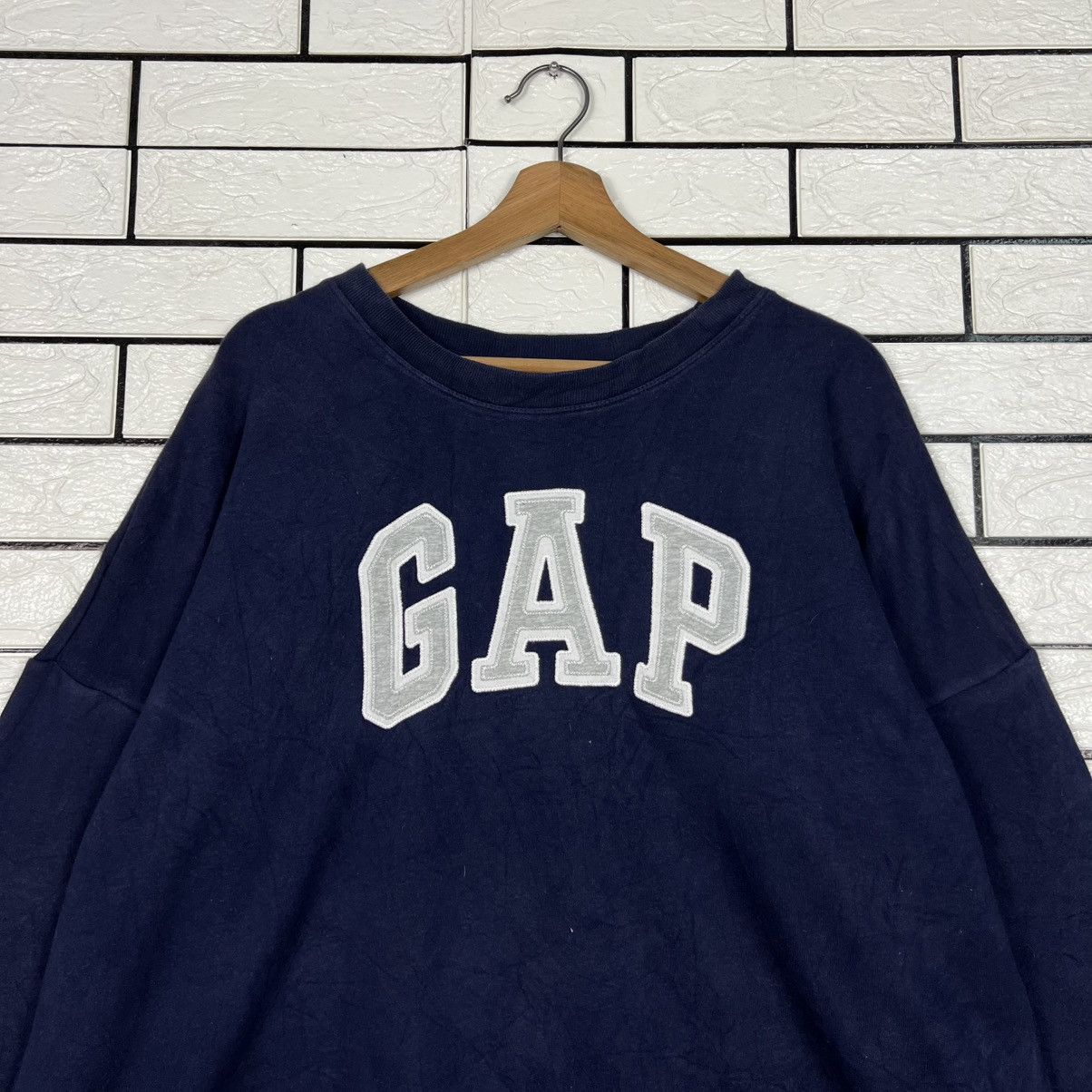 Gap GAP Spellout Big Logo Blue Crewneck Sweatshirt #4269-C194 Size US XL / EU 56 / 4 - 2 Thumbnail