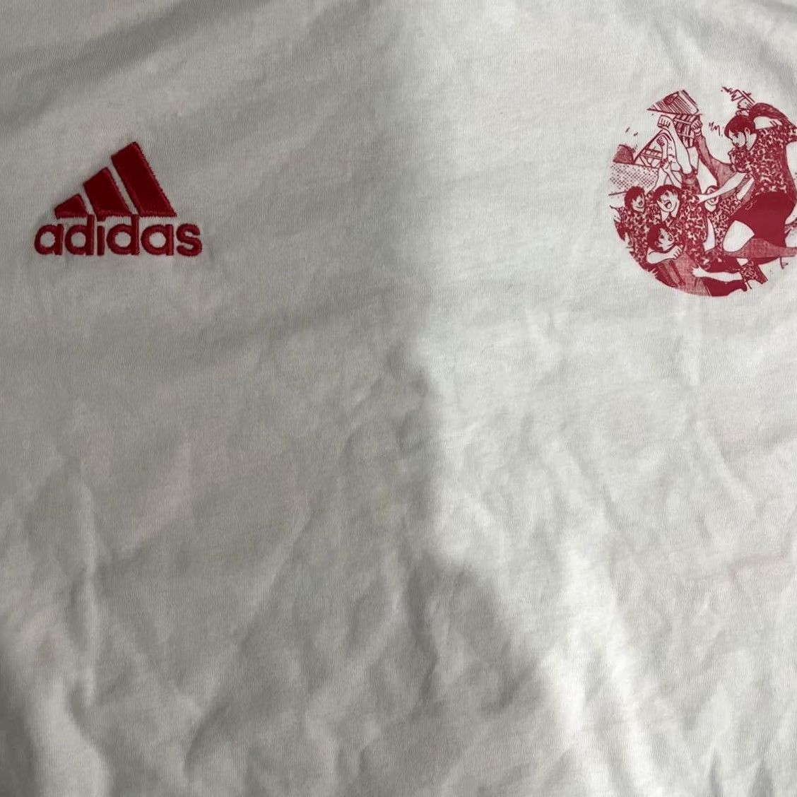 Adidas Adidas CAPTAIN TSUBASA Supercampeones GK3443 T-shirt Men XL White Cotton Regular Shirt Sports Anime Retro Capta Messi? Size US XL / EU 56 / 4 - 5 Thumbnail