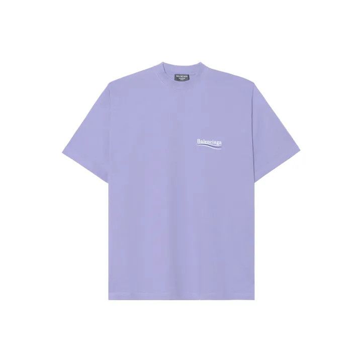 Balenciaga Balenciaga Purple Logo Print Short Sleeve T-Shirt 0079 Size XXS / US 00 / IT 34 - 1 Thumbnail