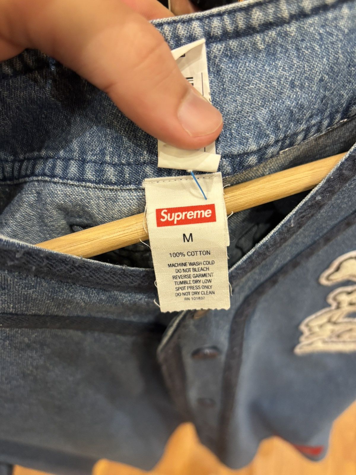 Supreme Supreme patches Denim Jersey Size US M / EU 48-50 / 2 - 3 Thumbnail