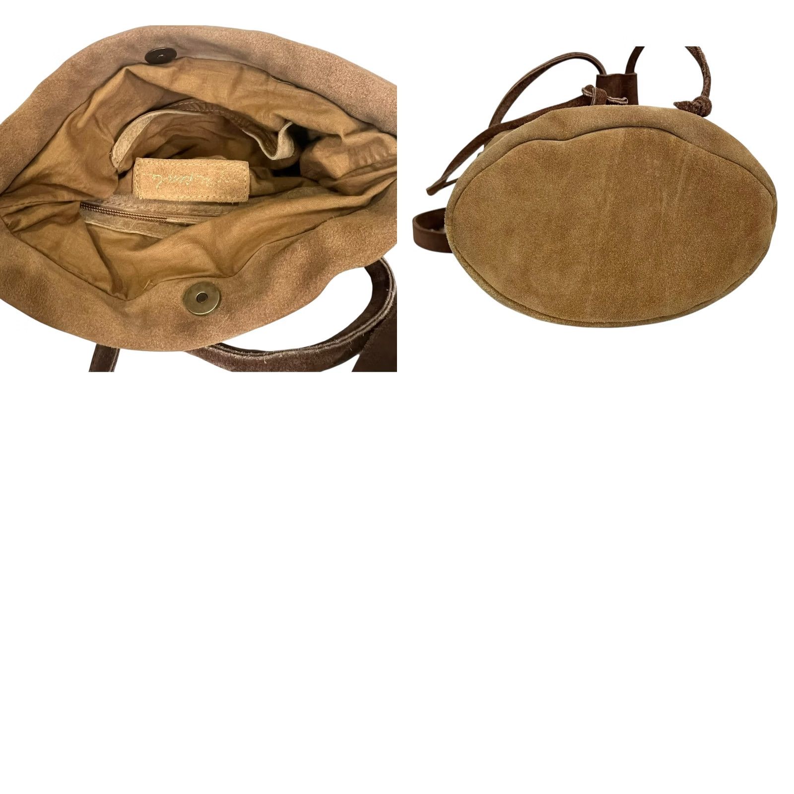 Free People Free People Purse Scout Slouchy Crossbody Tan Brown Suede Drawstring Mini Bag Women's Shoulder Bag Size ONE SIZE - 9 Thumbnail