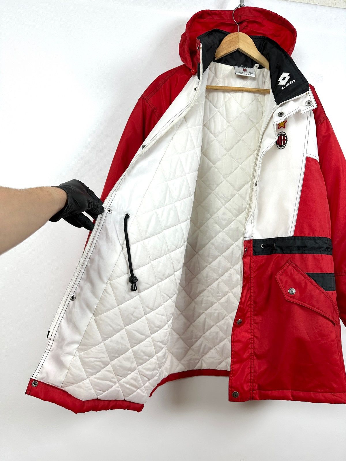 Lotto Sport 90s Vintage Lotto AC Milan Soccer Parka Coat Jacket Size US M / EU 48-50 / 2 - 20 Thumbnail