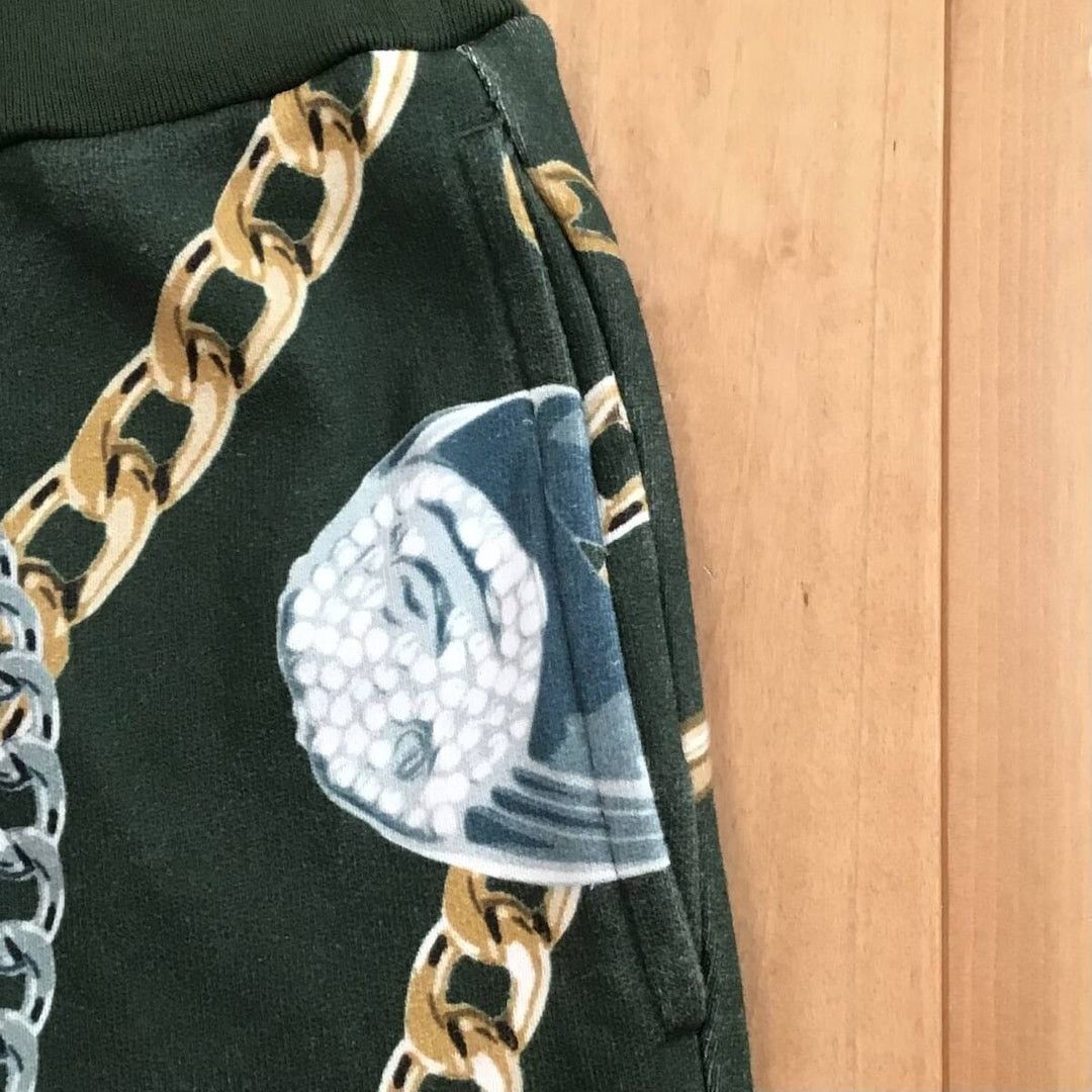 Bape BAPE JEWELS Shark Sweat pants Green a bathing ape ★size M Size US 32 / EU 48 - 4 Thumbnail
