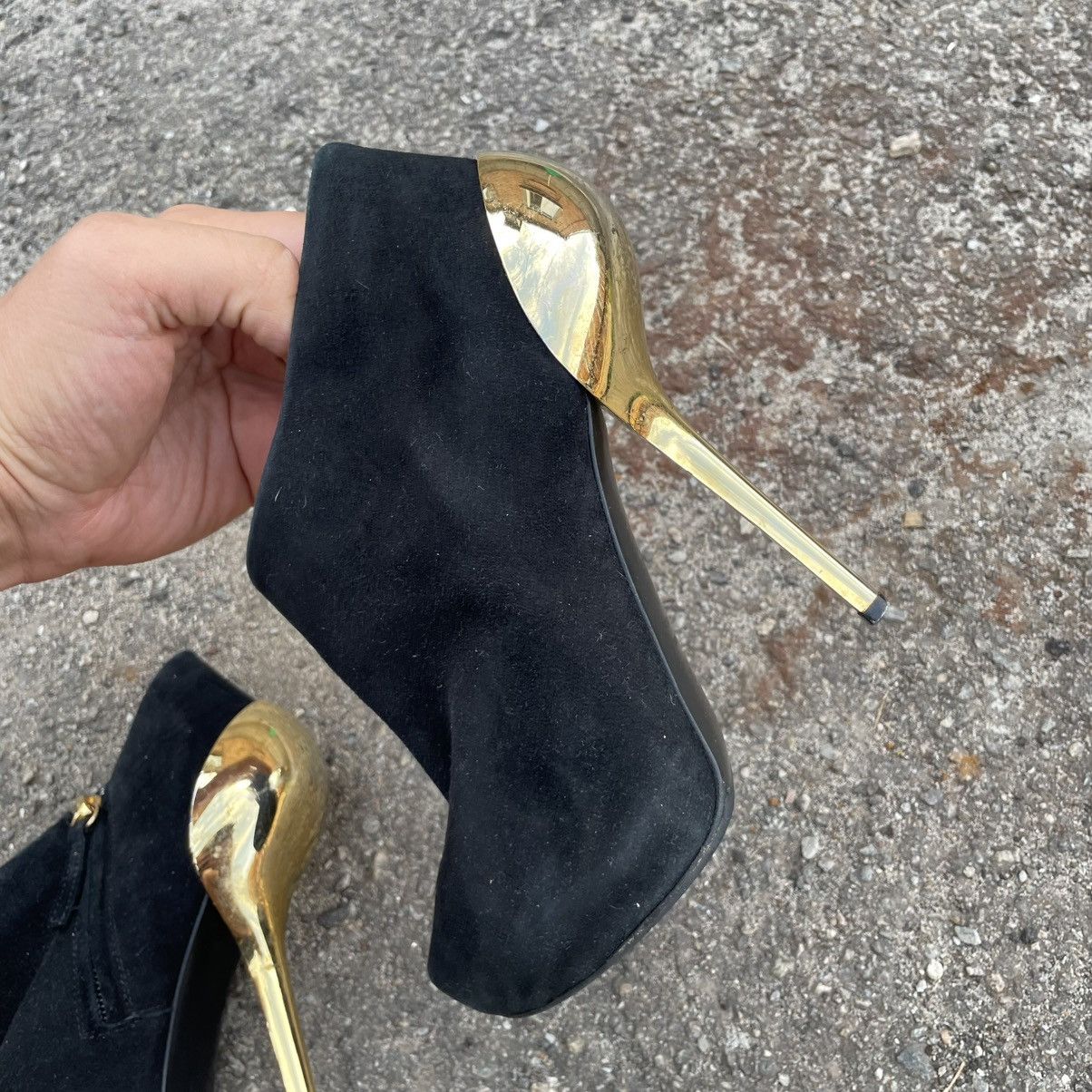 Giuseppe Zanotti Giuseppe Zanotti shoes COLINE JETI HIGH BLAC PUMP GOLD HEELS Size US 7.5 / IT 37.5 - 5 Thumbnail