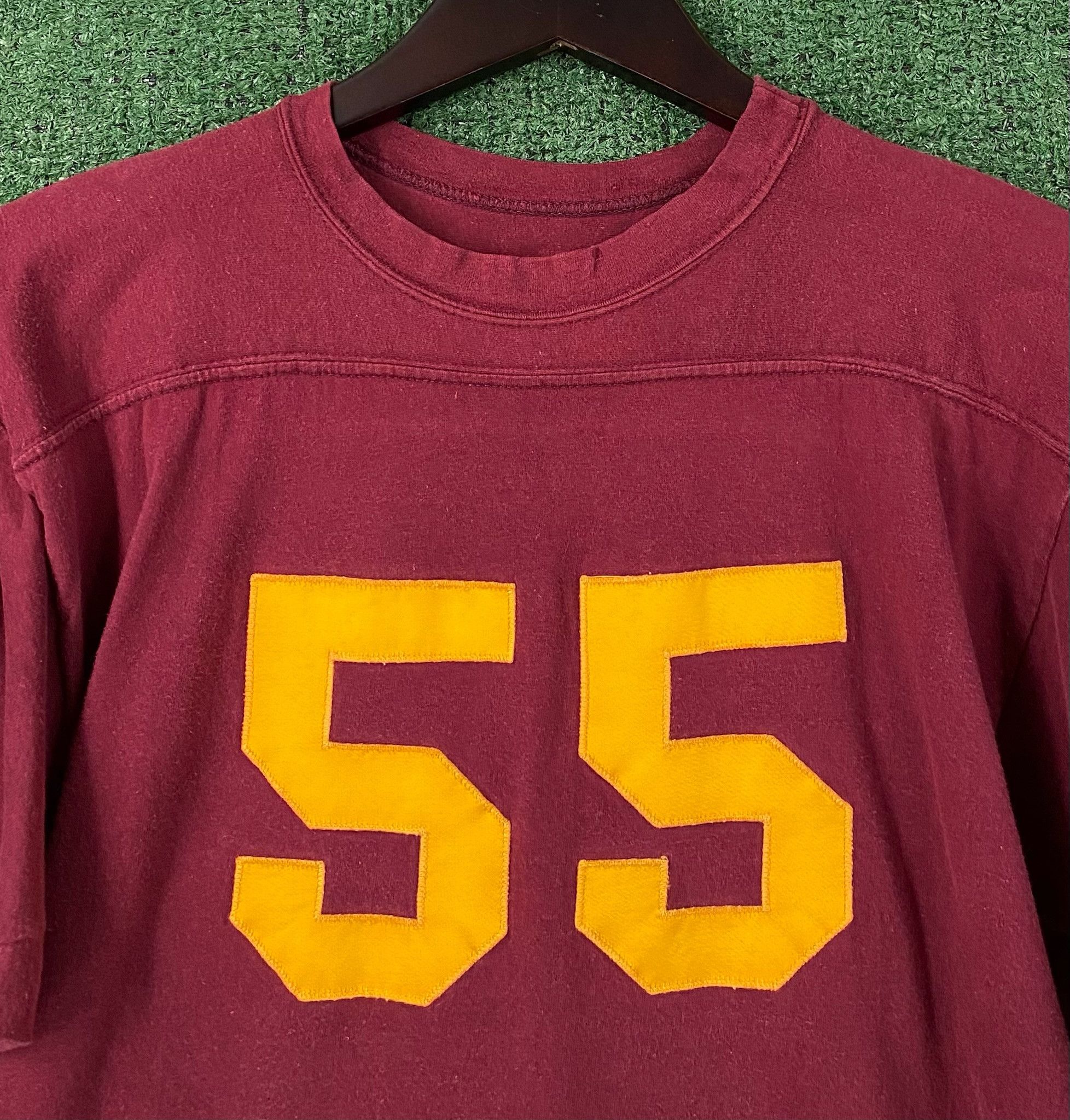 Russell Athletic 70’s Russell Athletic Gold Tag Maroon Football T-Shirt Small Size US S / EU 44-46 / 1 - 2 Thumbnail