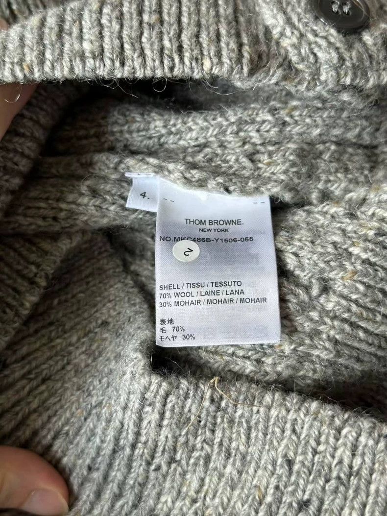 Thom Browne Thom Browne Gray wool sweater Size US XL / EU 56 / 4 - 3 Thumbnail