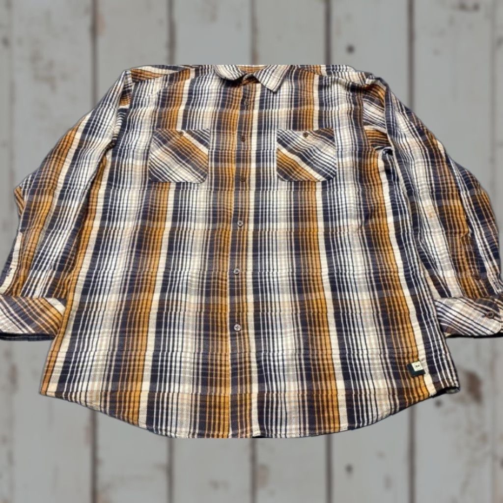 Rocawear Rocawear Shirt Mens 4XL Brown Plaid Cotton Heavy Flannel Outdoor Classic Button Size US XXL / EU 58 / 5 - 1 Thumbnail