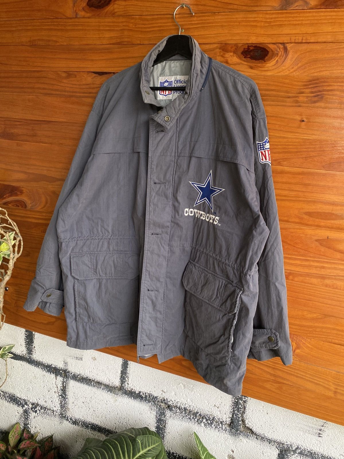 NFL Vintage NFL Dallas Cowboys Gray Jacket – Official Licensed Size US L / EU 52-54 / 3 - 4 Thumbnail