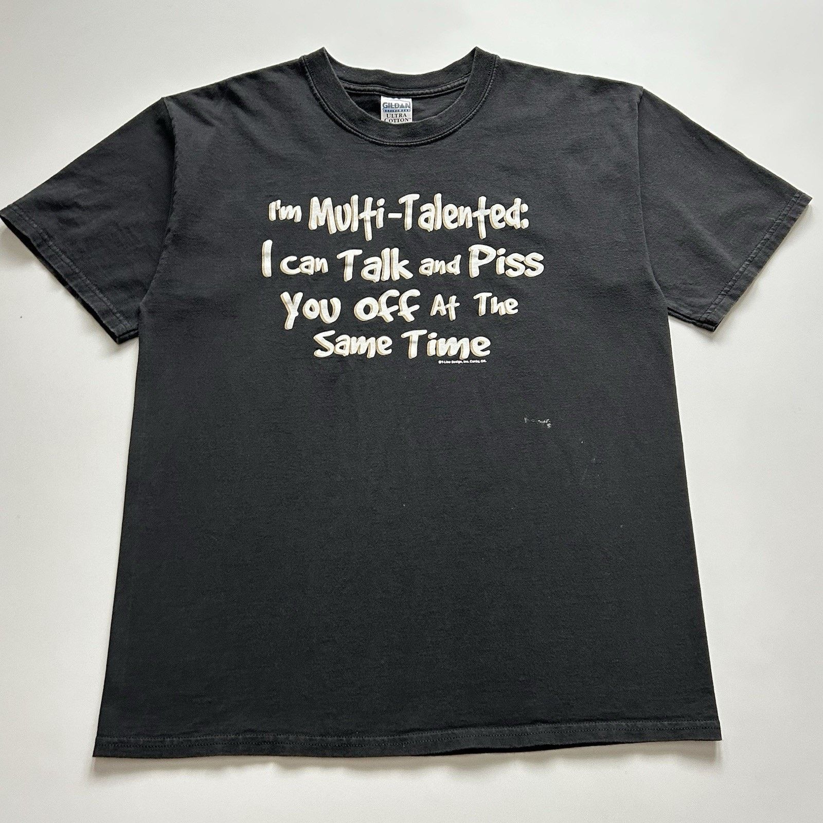 Gildan × Vintage Vintage Multi Talented Talk And Piss You Off Shirt Large Y2K Size US L / EU 52-54 / 3 - 1 Thumbnail