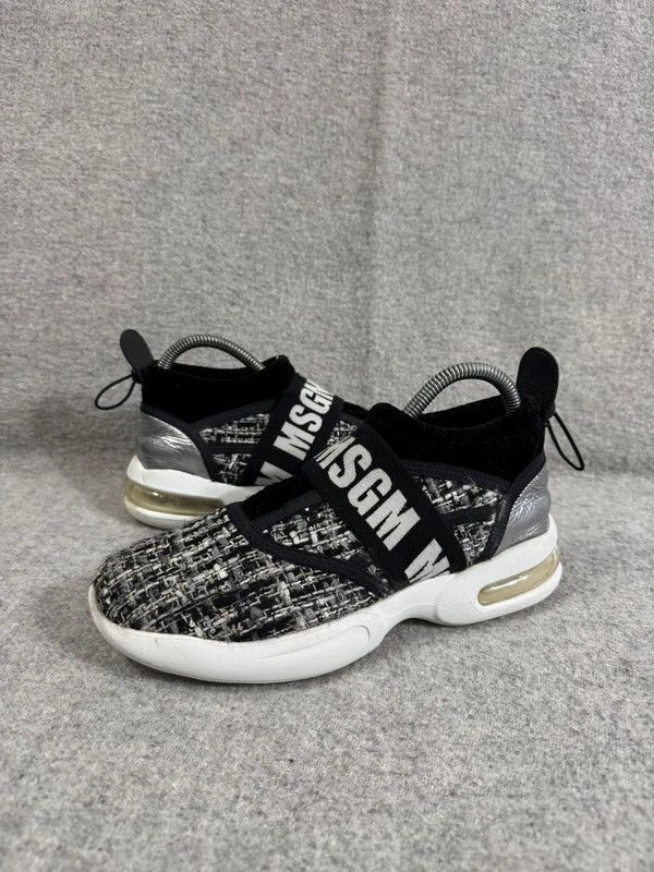 MSGM MSGM Italy Low Air Sneakers Silver Black White size 39 Size US 9 / IT 39 - 1 Thumbnail