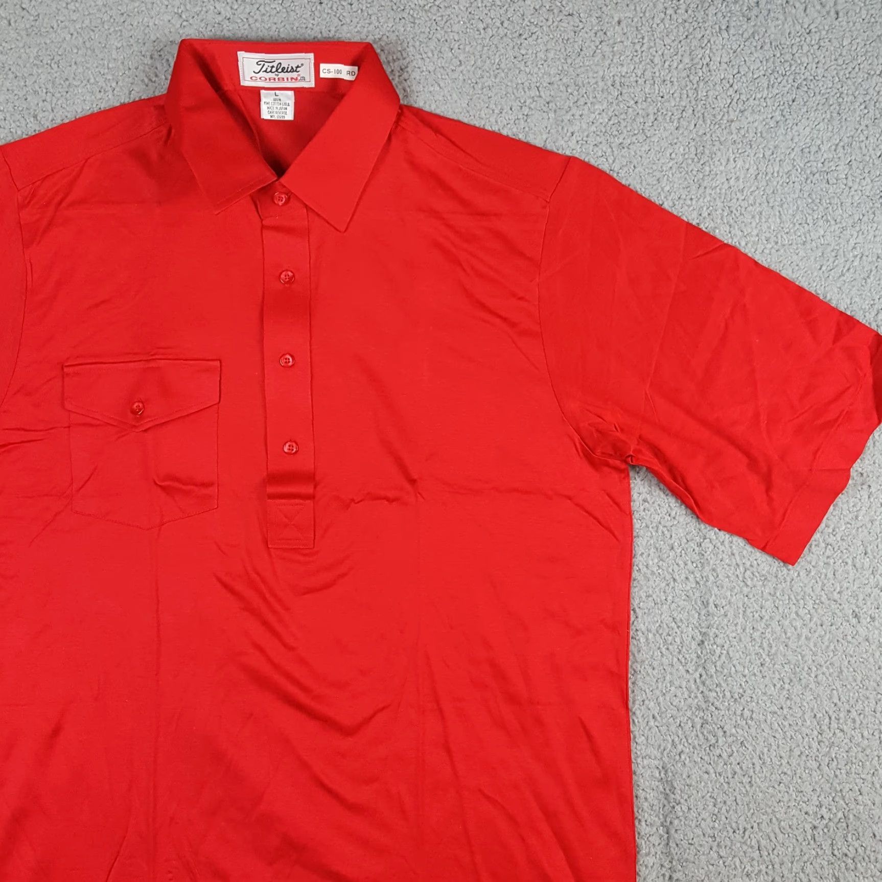 Titleist VINTAGE Titleist Golf Preppy Red Pocket Polo Mens Size L Button Collared Shirt Pullover Size US L / EU 52-54 / 3 - 2 Thumbnail