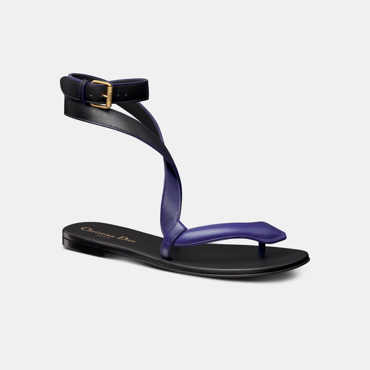Dior o1bcso1str0225 Poison-D Thong Sandal in Cobalt Blue Size US 6 / IT 36 - 2 Thumbnail