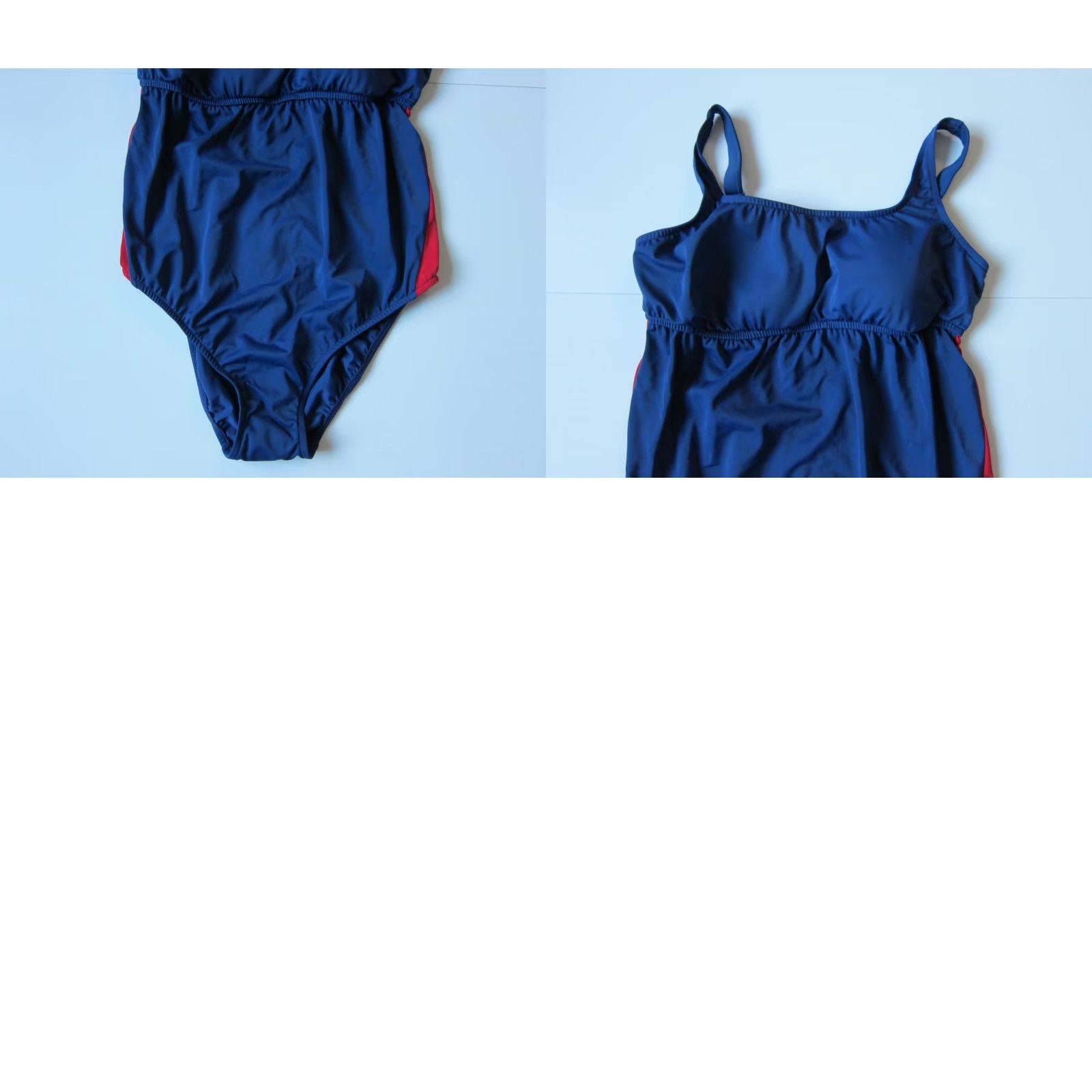 Vintage Prego Blue Red Padded Pregnancy One Piece Swimsuit Women's Size Medium Size ONE SIZE - 8 Thumbnail