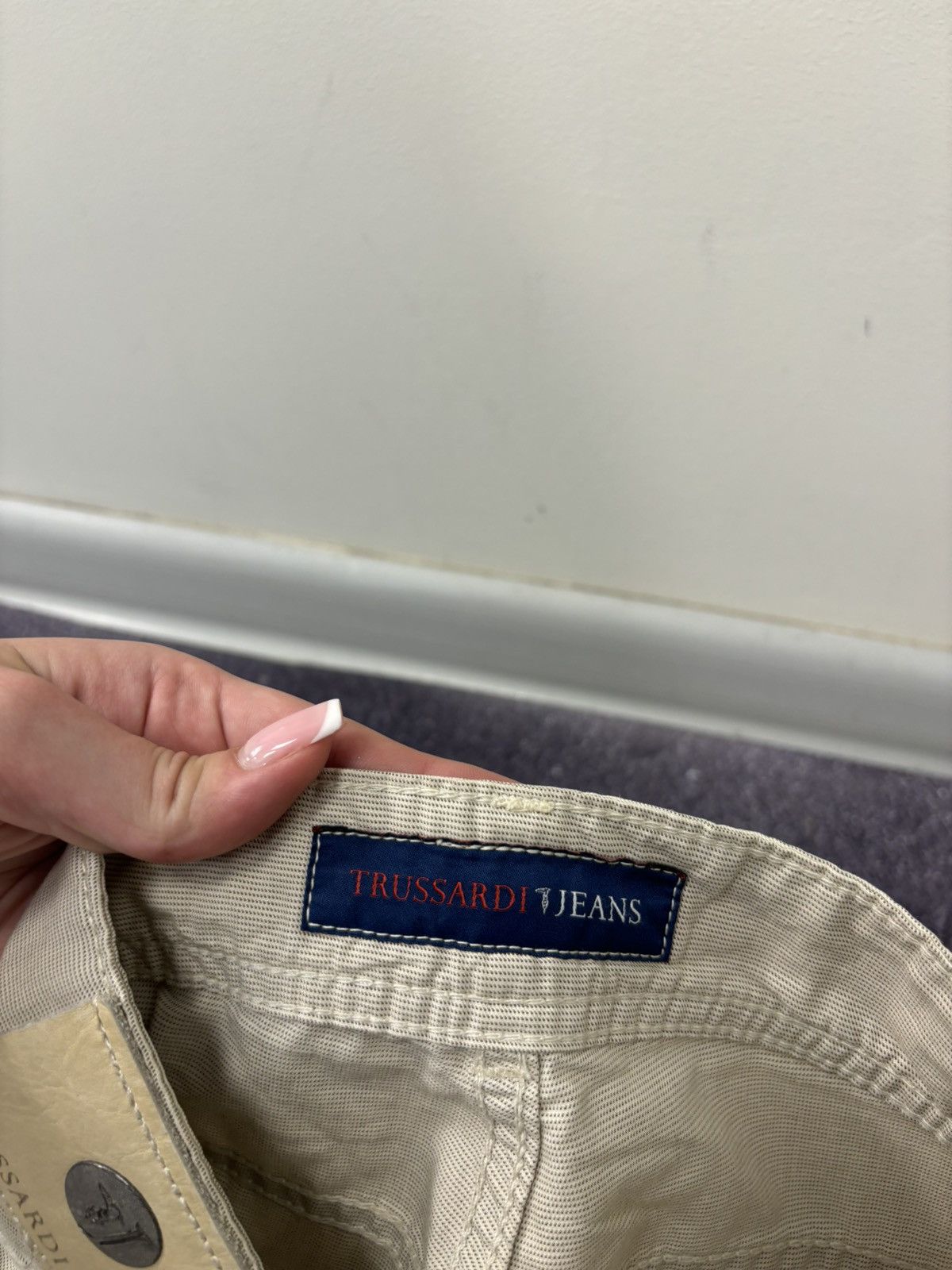 Trussardi × Vintage Vintage Trussardi Men’s Slim Straight Fit Luxury Pants Jeans Size US 33 - 22 Thumbnail