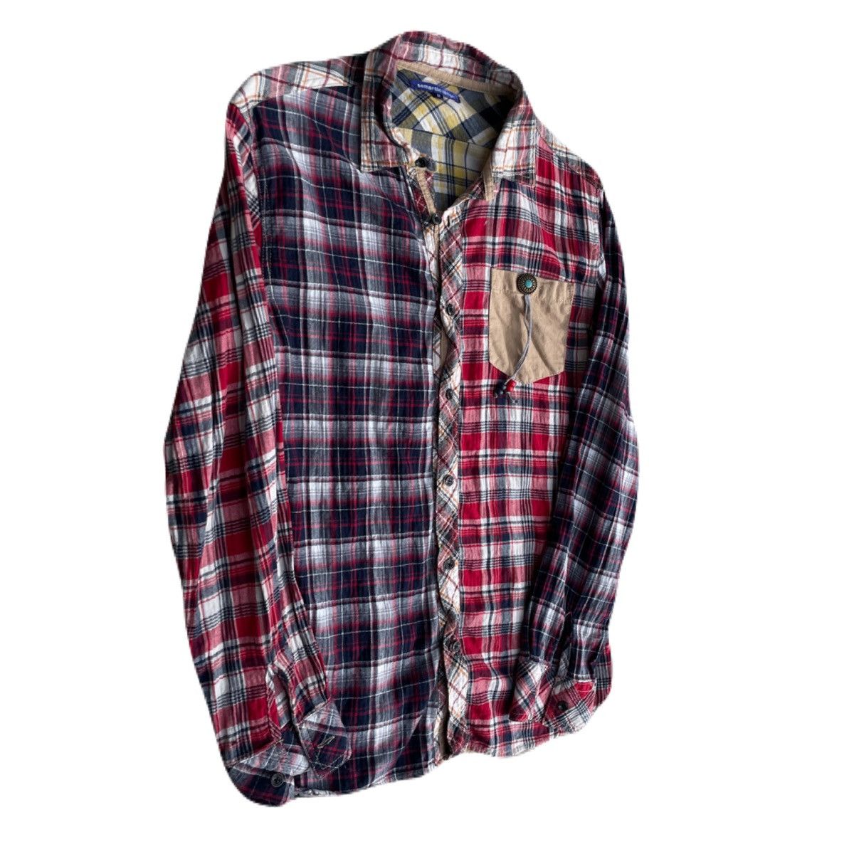 If Six Was Nine 2000s Semanticdesign Vkei Multi Pattern Plaid Shirts Gyaruo Size US S / EU 44-46 / 1 - 3 Thumbnail