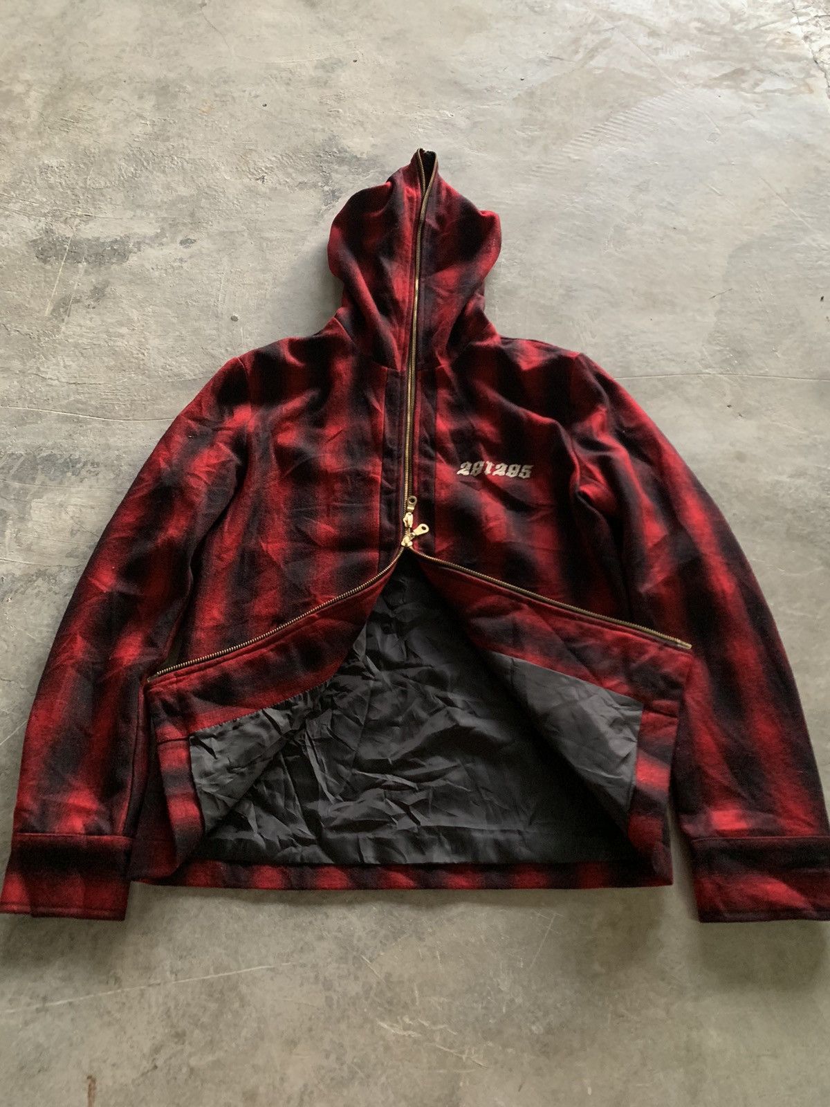 20471120 291295 hoodie wool flannel double way full zipper punk Size US M / EU 48-50 / 2 - 3 Thumbnail