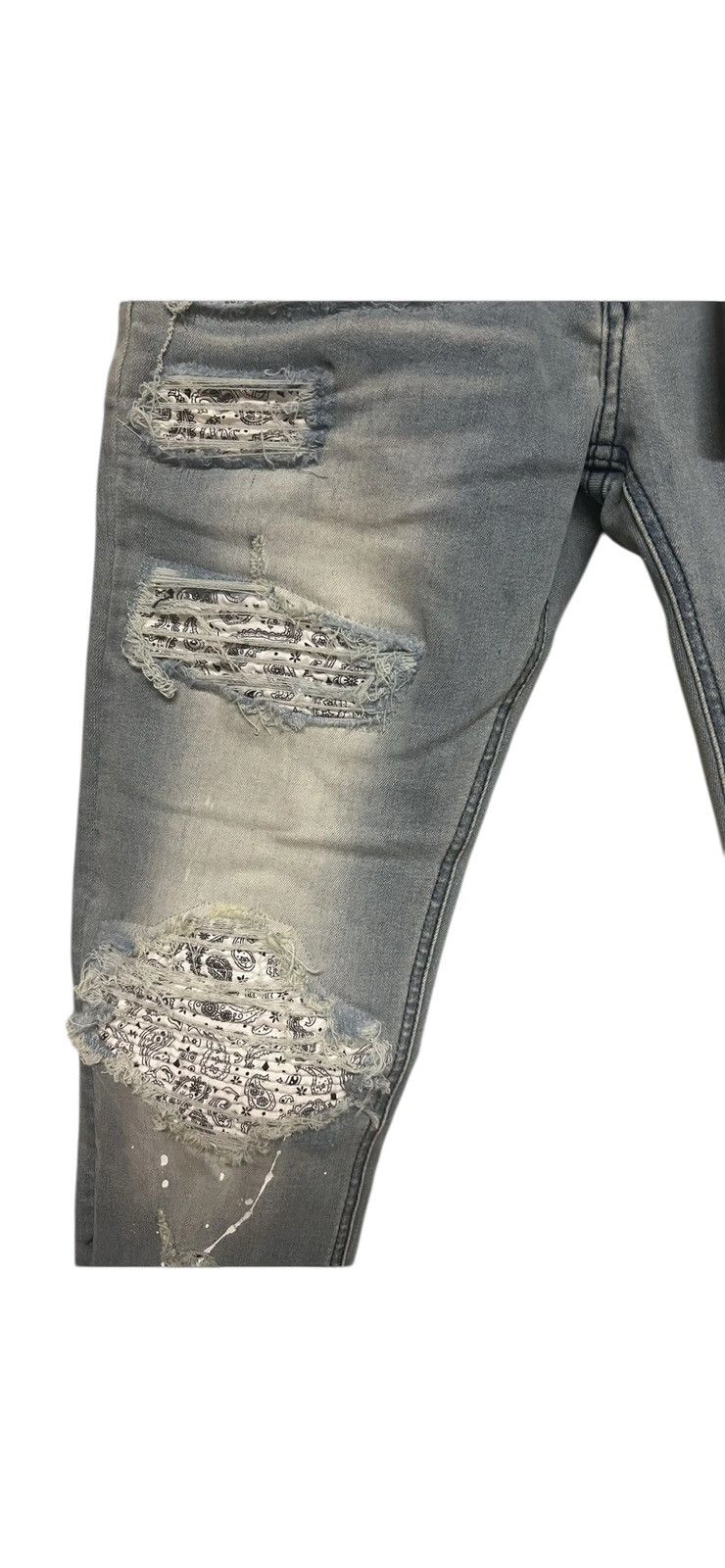 Rockstar Games Rockstar Patchwork Jeans Ripped Bleached Jeans Slim Sz 30 Size US 30 / EU 46 - 4 Thumbnail