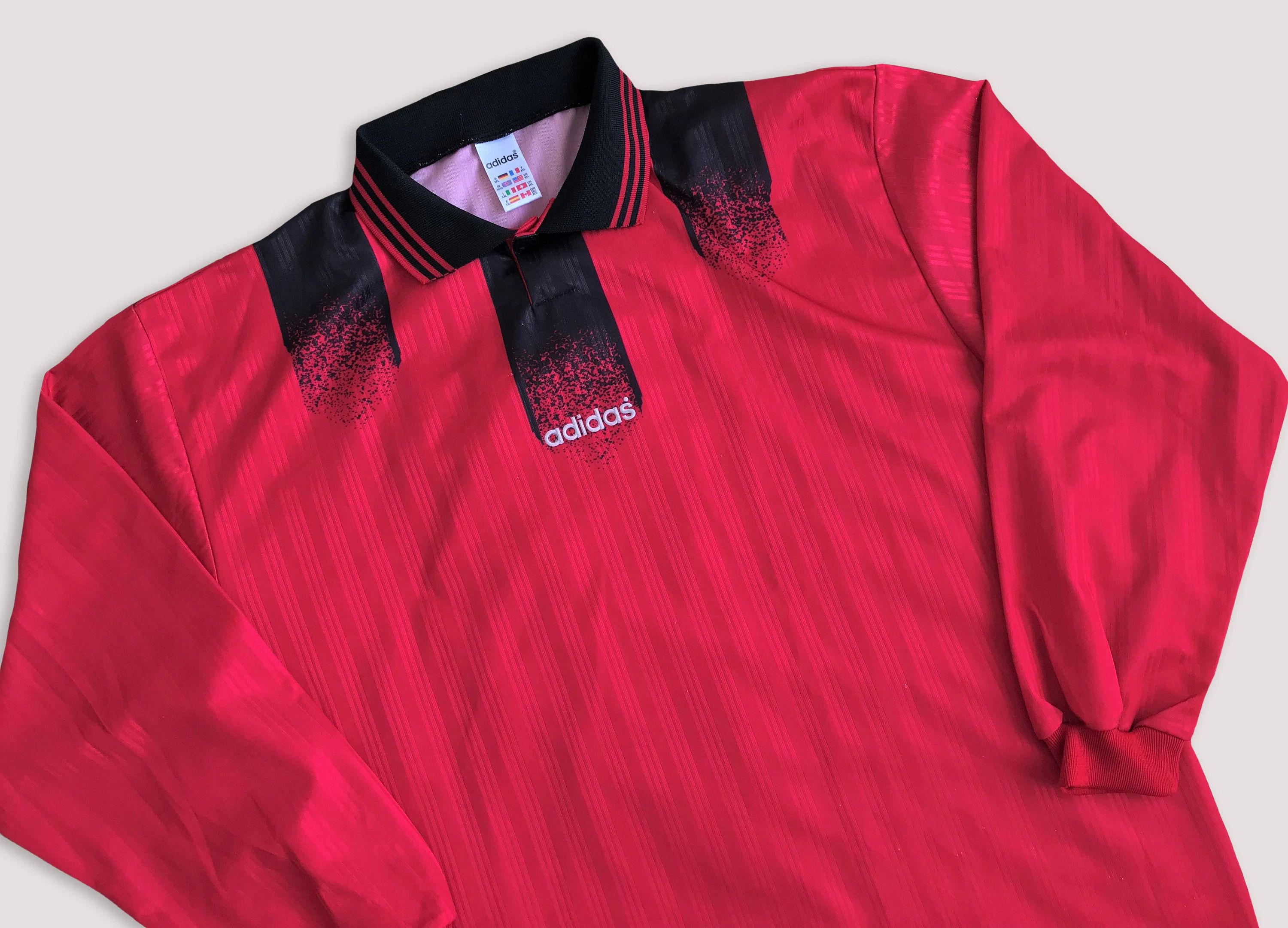Adidas Vintage 90s ADIDAS Jersey Football Soccer Long Sleeve Kit Size US XXL / EU 58 / 5 - 8 Thumbnail