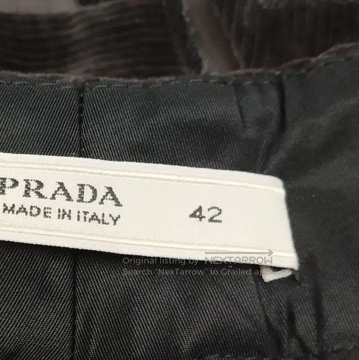 Prada Prada Cotton Straight Leg Trousers in Dark Color . Size 41" - 7 Thumbnail
