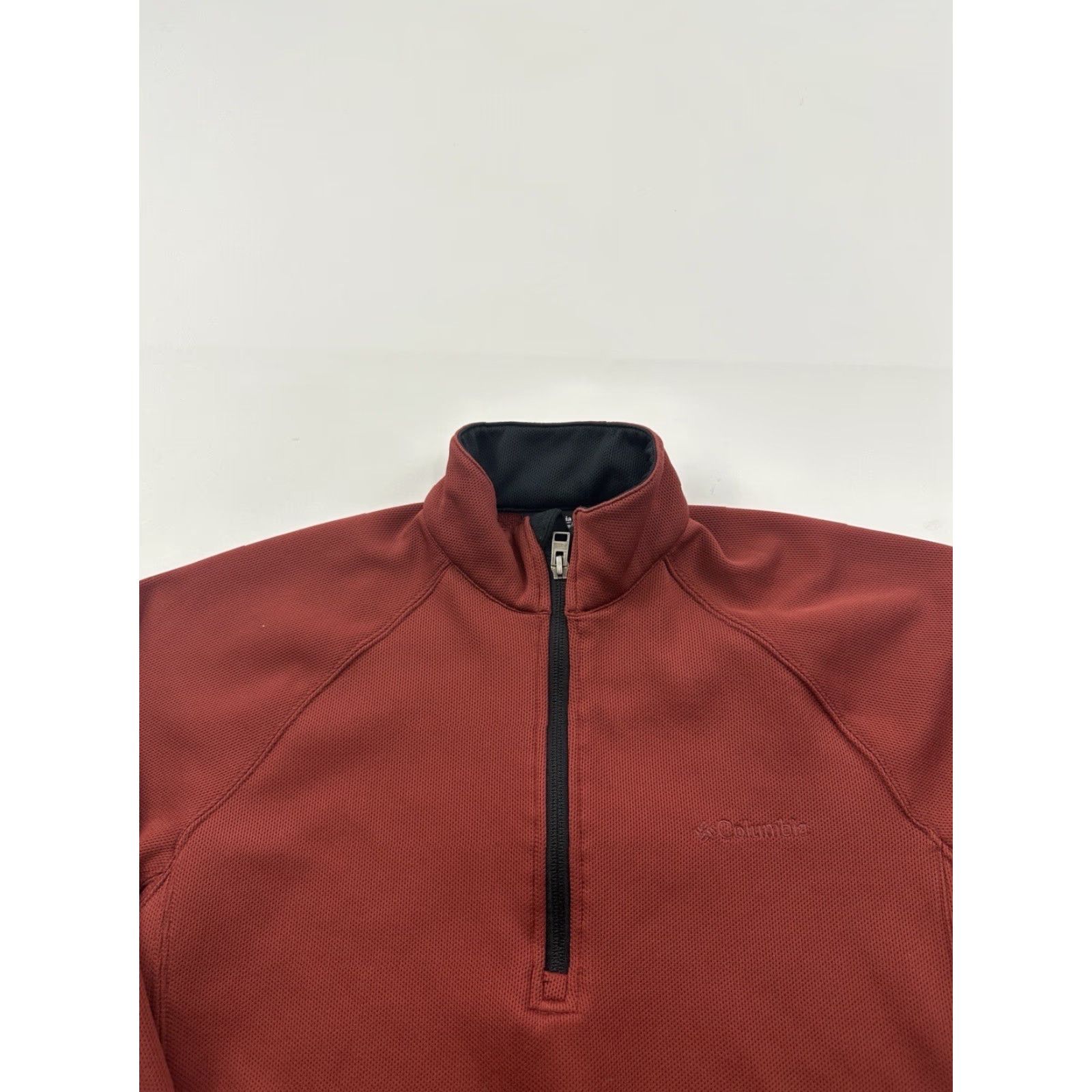 Vintage Columbia Sweatshirt Mens Small Red Fleece 1/2 Zip Mock Neck Size US S / EU 44-46 / 1 - 3 Thumbnail