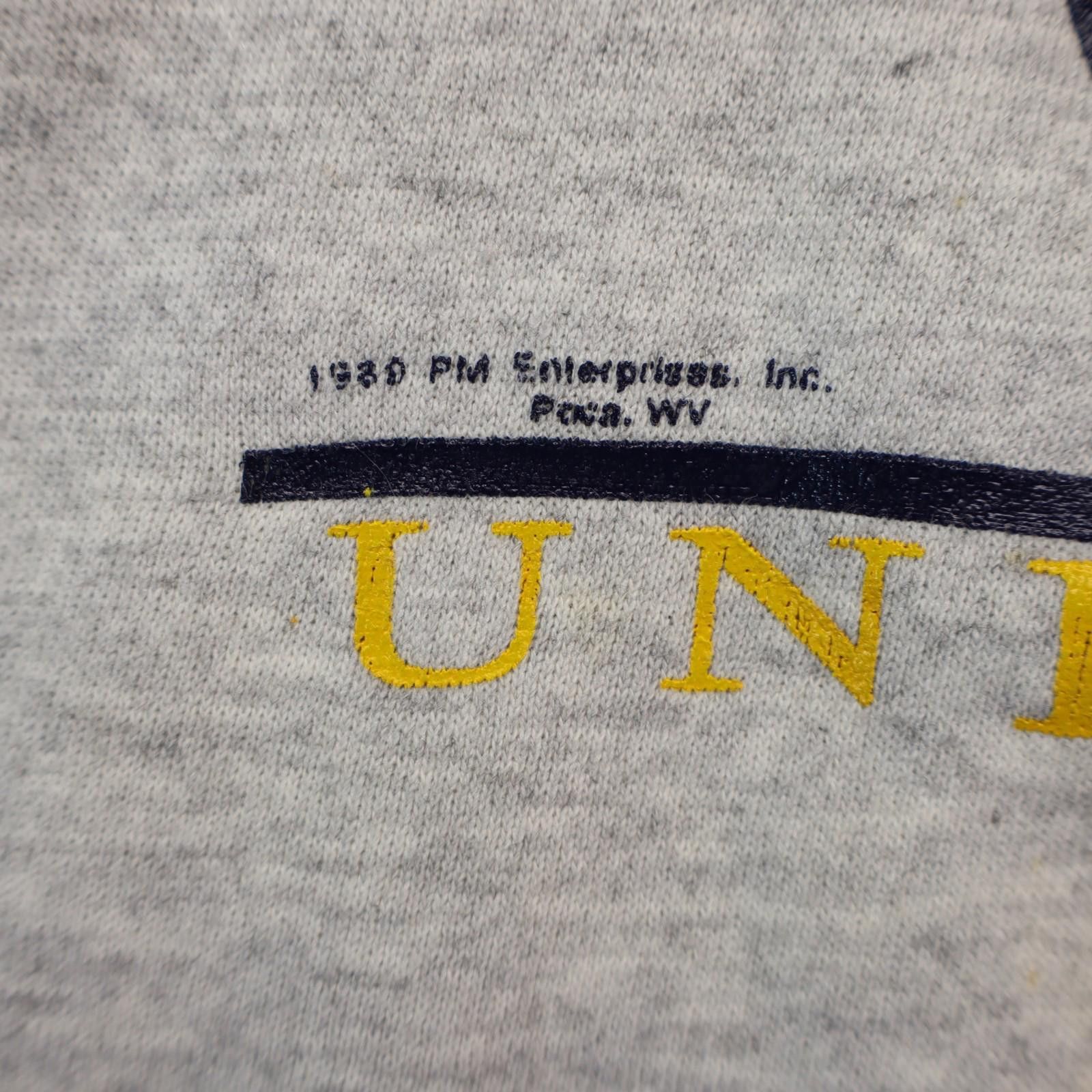 Cableami WVU Sweater Men Large West Virginia Mountaineer 1980 Tultex Size ONE SIZE - 3 Thumbnail
