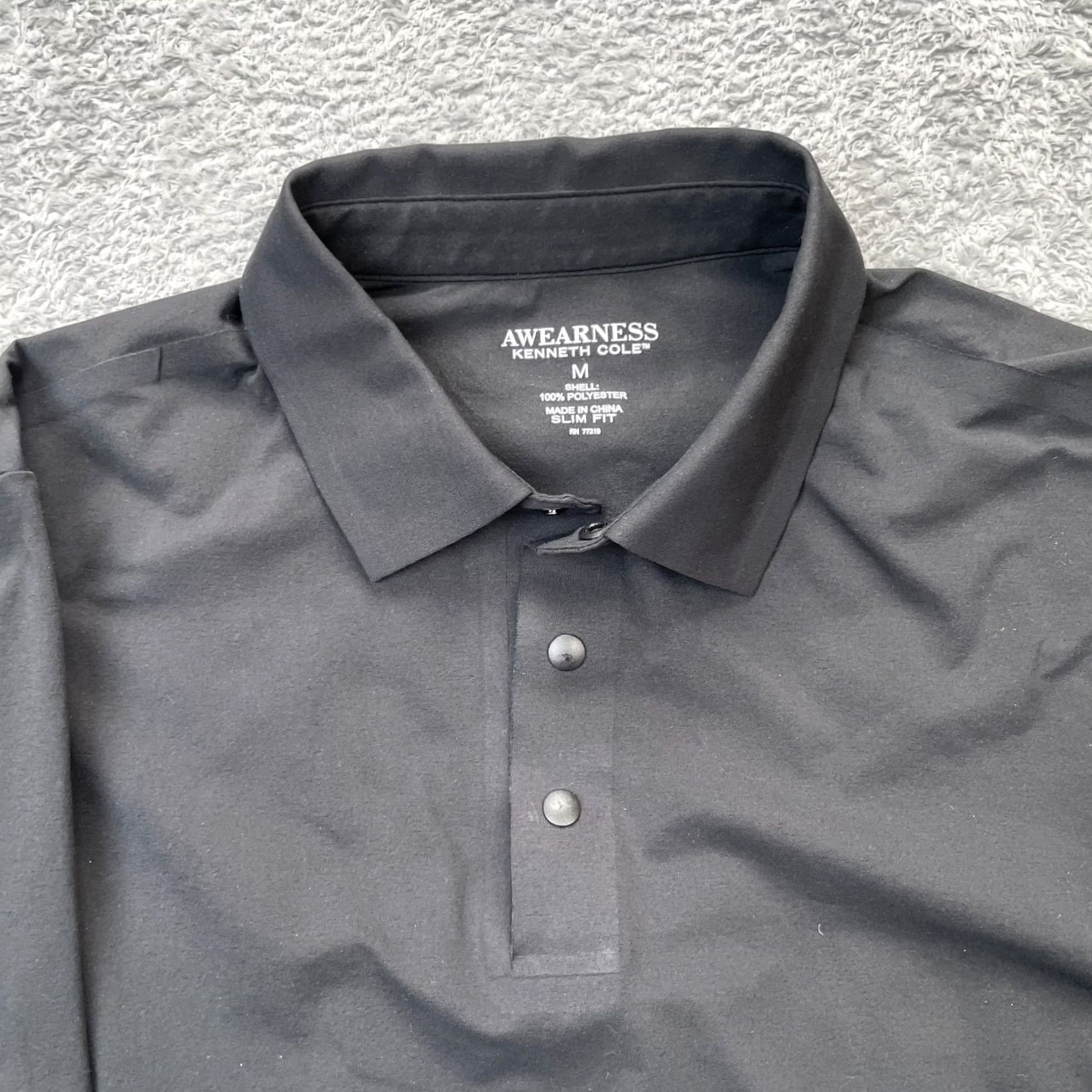 Kenneth Cole VINTAGE Kenneth Cole Shirt Mens M Black Polo Slim Fit Resort Wear Tennis Size US M / EU 48-50 / 2 - 3 Thumbnail