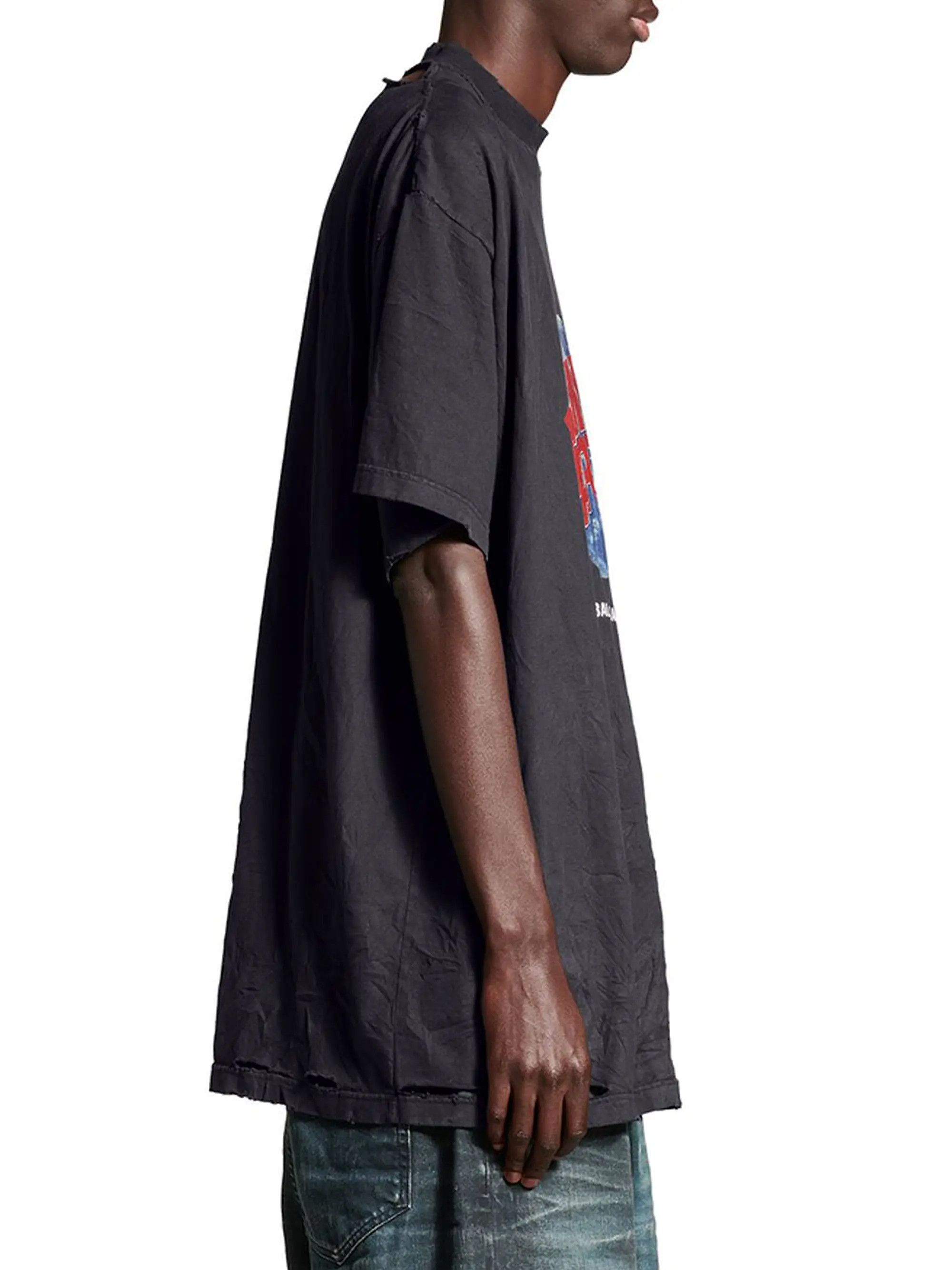 Balenciaga o1w1db10326 Planet Earth T-Shirt Oversized in Black Size US S / EU 44-46 / 1 - 5 Thumbnail