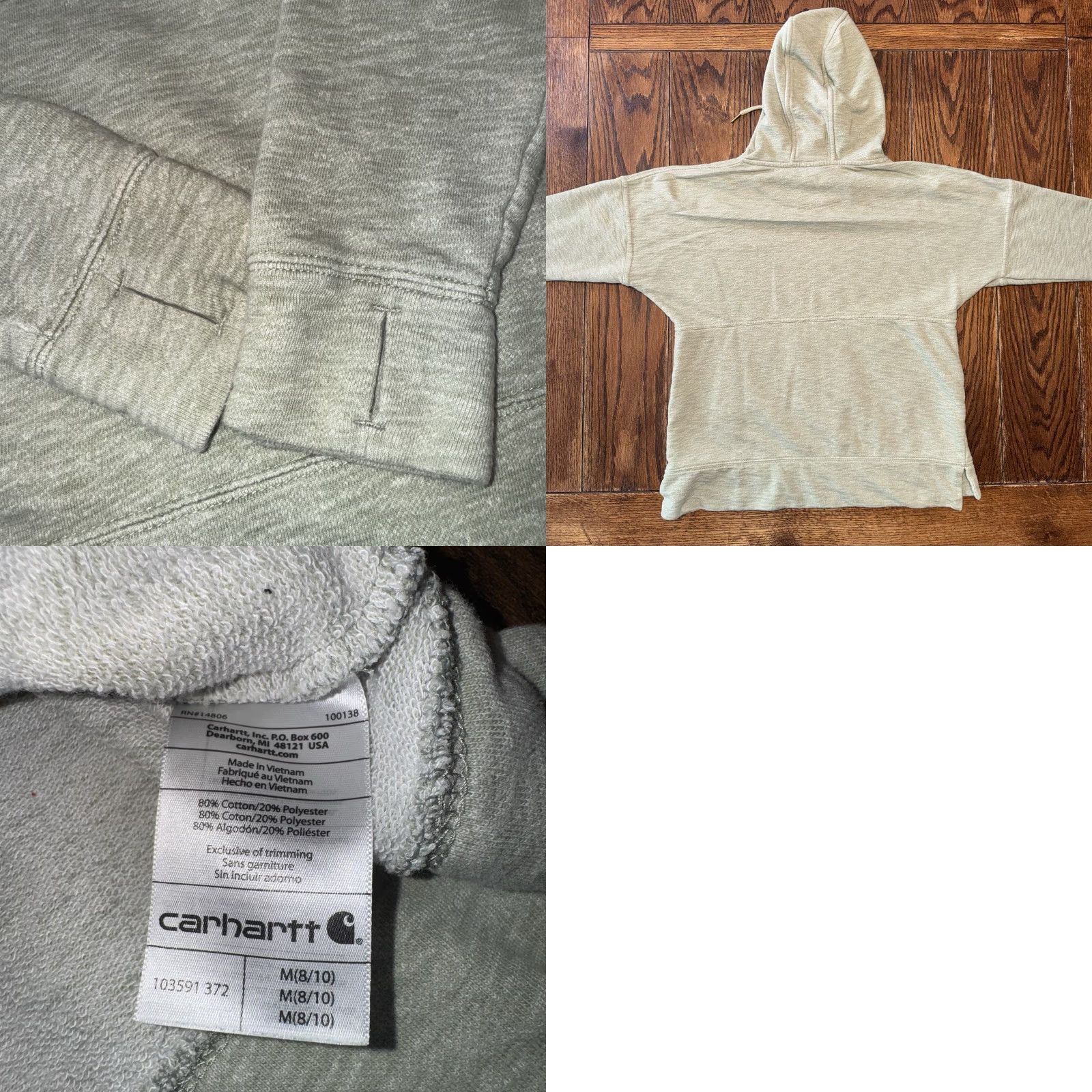 Carhartt Carhartt Hoodie Womens Medium Green Relaxed Fit Sweatshirt Pullover Hoodie Size M / US 6-8 / IT 42-44 - 8 Thumbnail