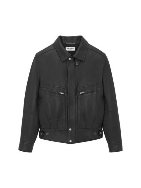 Saint Laurent Paris men's jacket in drummed lambskin Size US S / EU 44-46 / 1 - 1 Thumbnail