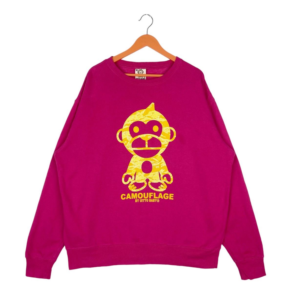 Designer × Other × Vintage Camouflage Sweatshirt Crewneck Pink Pullover Jumper Size XXL / US 16-18 / IT 52-54 - 1 Thumbnail