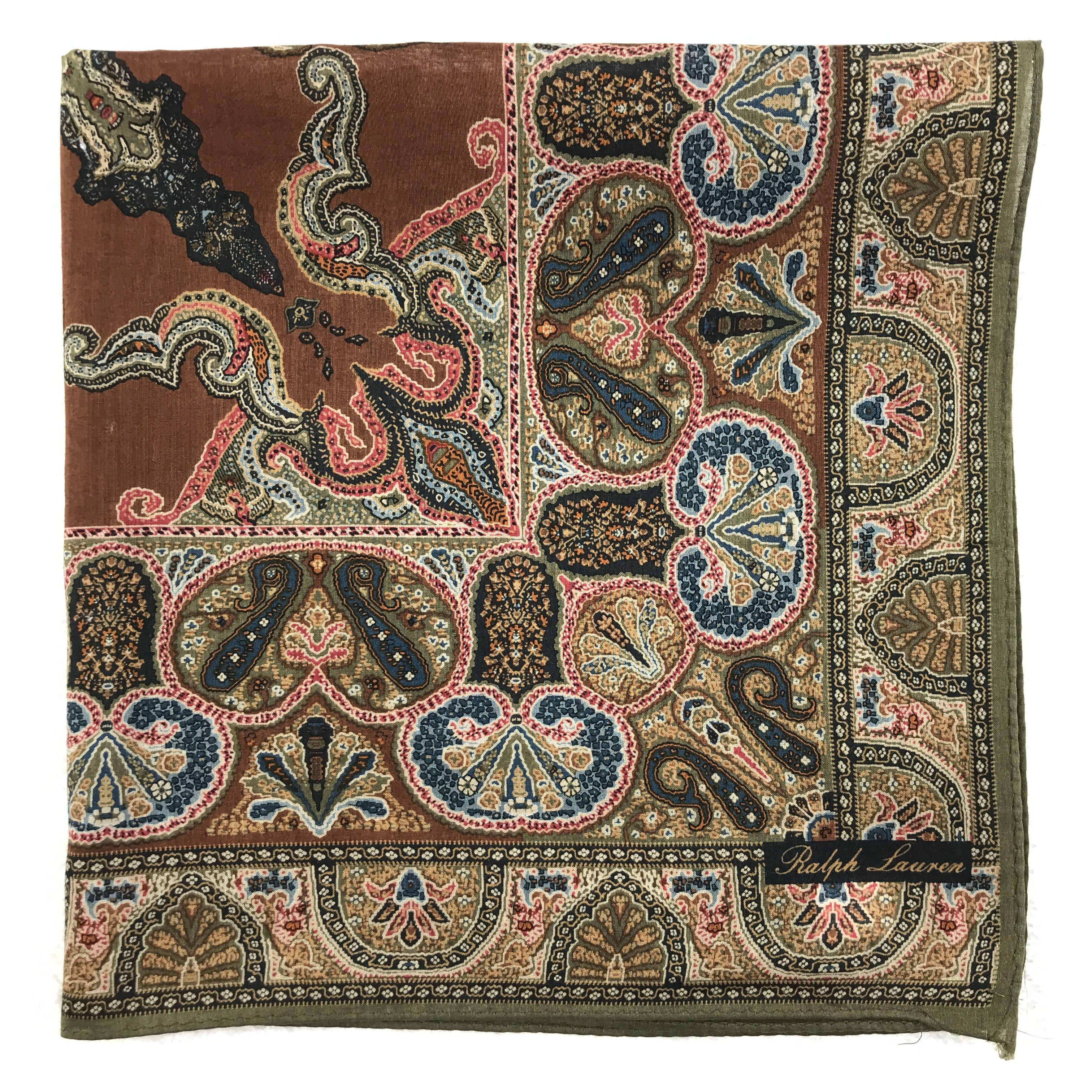 Designer × Ralph Lauren × Vintage Vintage Ralph Lauren Bandana Neckerchief Handkerchief Size ONE SIZE - 2 Thumbnail