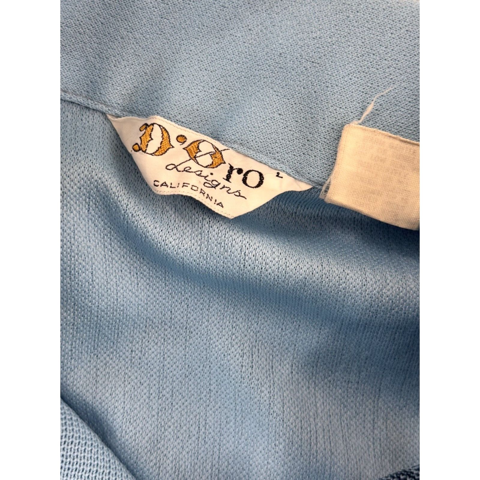 Vintage D'ORO California Ban Lon Style Vintage 60 70s Mens L Shirt Blue California Mens L Shirt Size US L / EU 52-54 / 3 - 5 Thumbnail